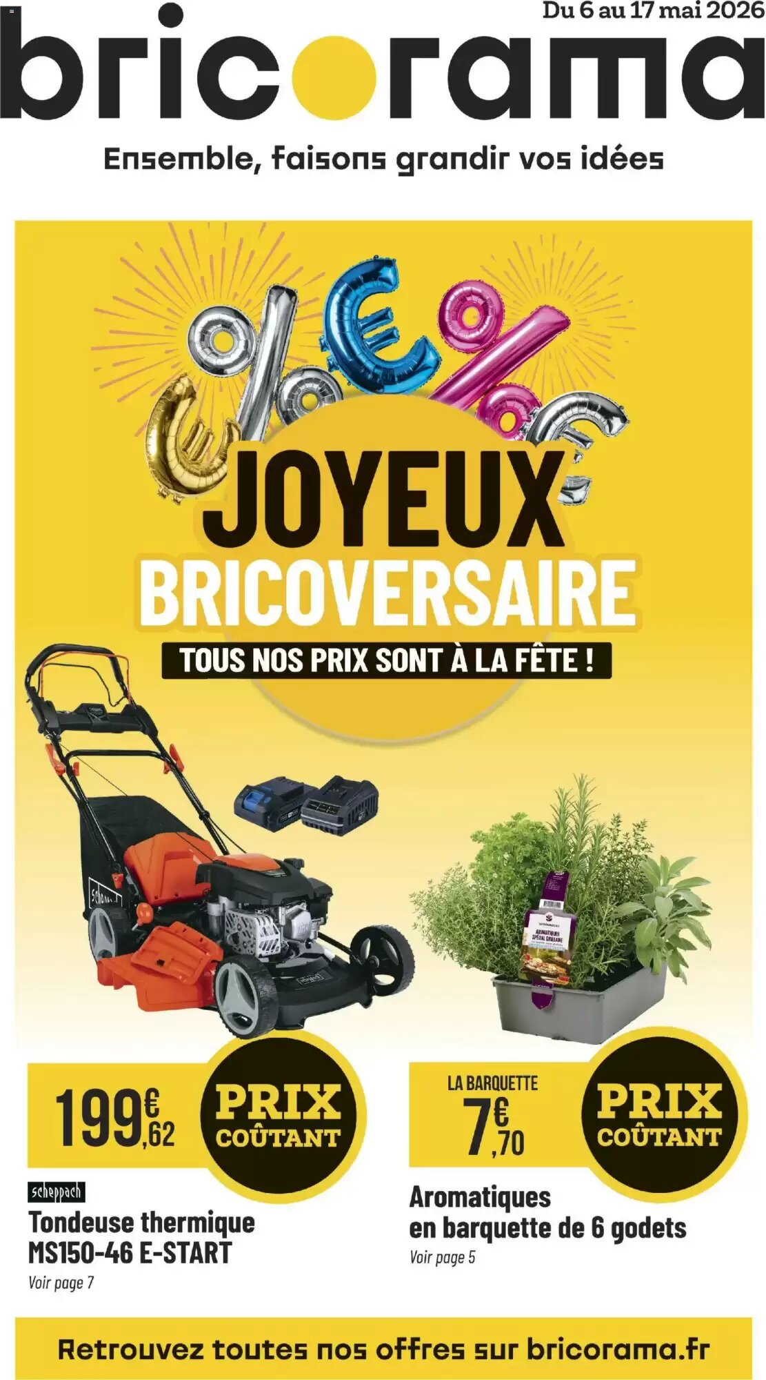 Prospectus promotionnel Bricorama valable à partir du 06/05/2026 - Page 1.