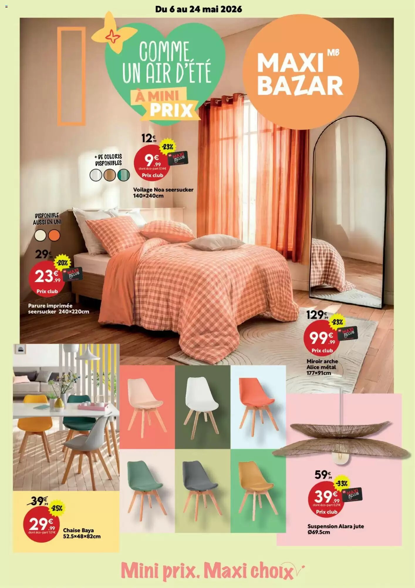 Prospectus promotionnel Maxi Bazar valable à partir du 06/05/2026 - Page 1.