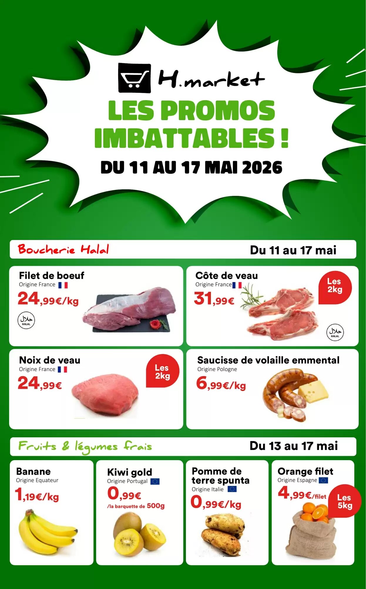 Prospectus promotionnel Hmarket valable à partir du 11/05/2026 - Page 1.