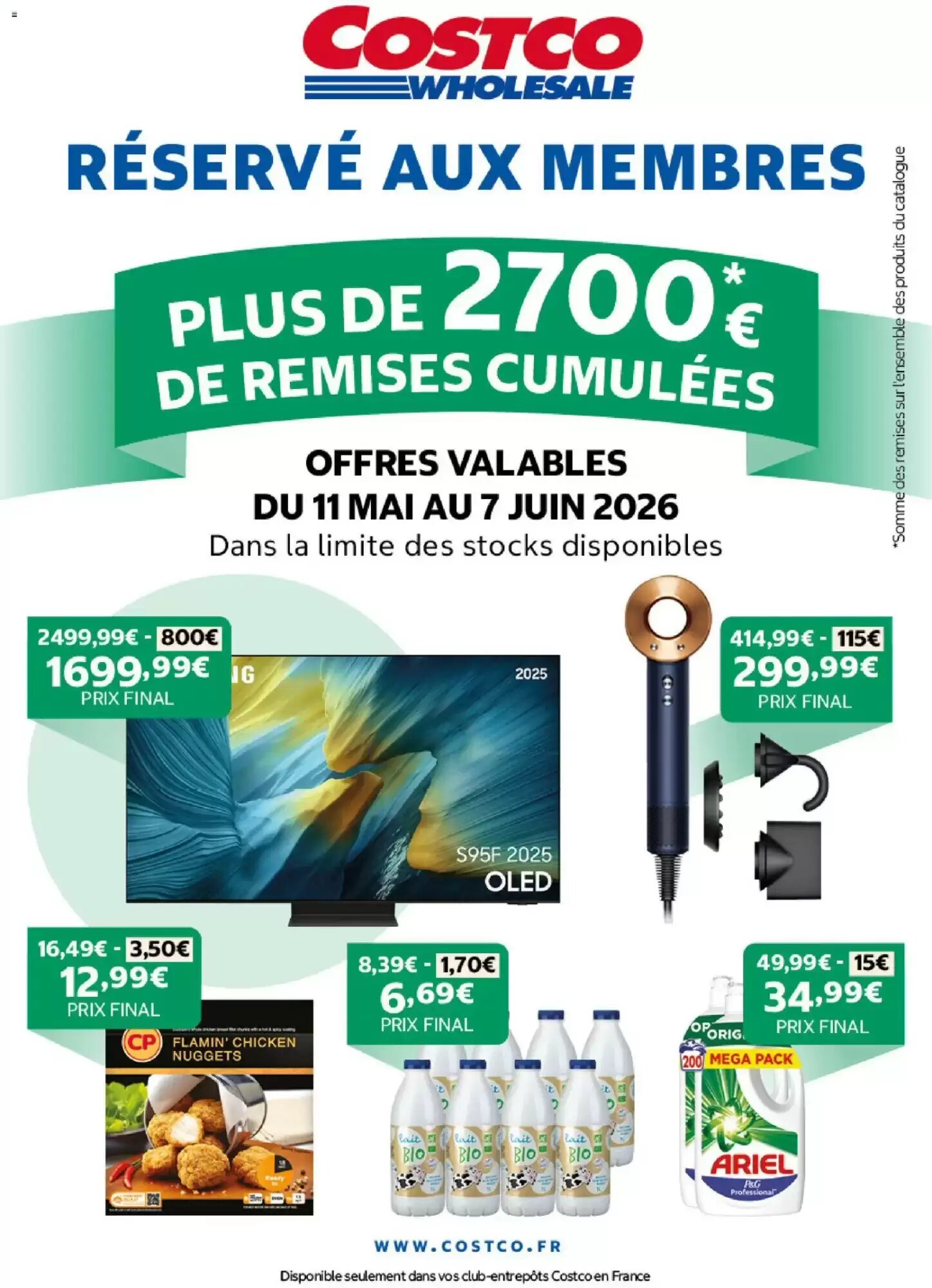Prospectus promotionnel Costco valable à partir du 11/05/2026 - Page 1.