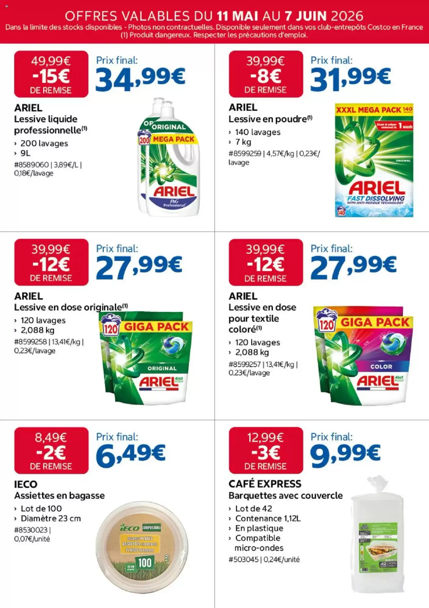 Prospectus promotionnel Costco valable à partir du 11/05/2026 - Page 16.