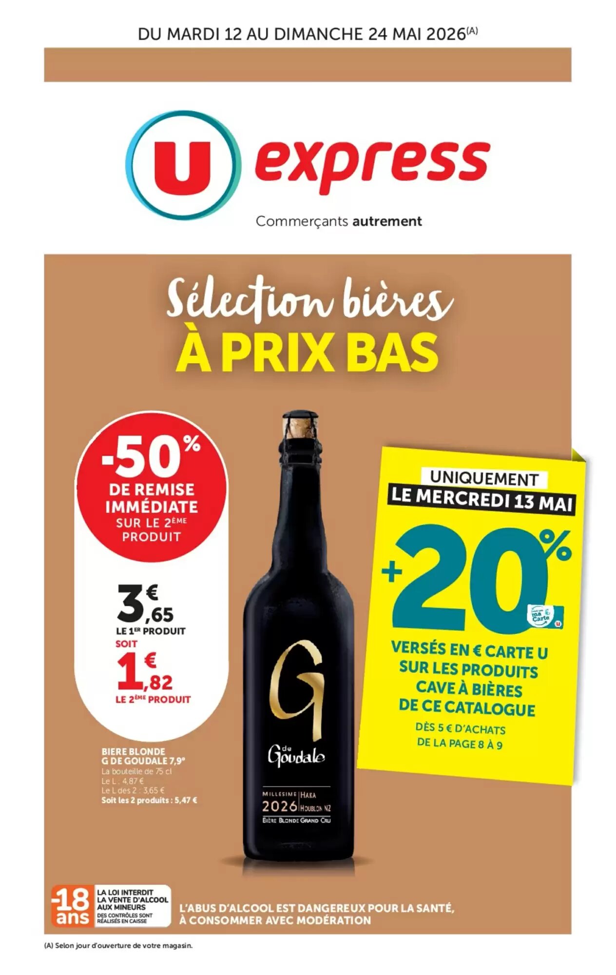 Prospectus promotionnel U Express valable à partir du 12/05/2026 - Page 1.
