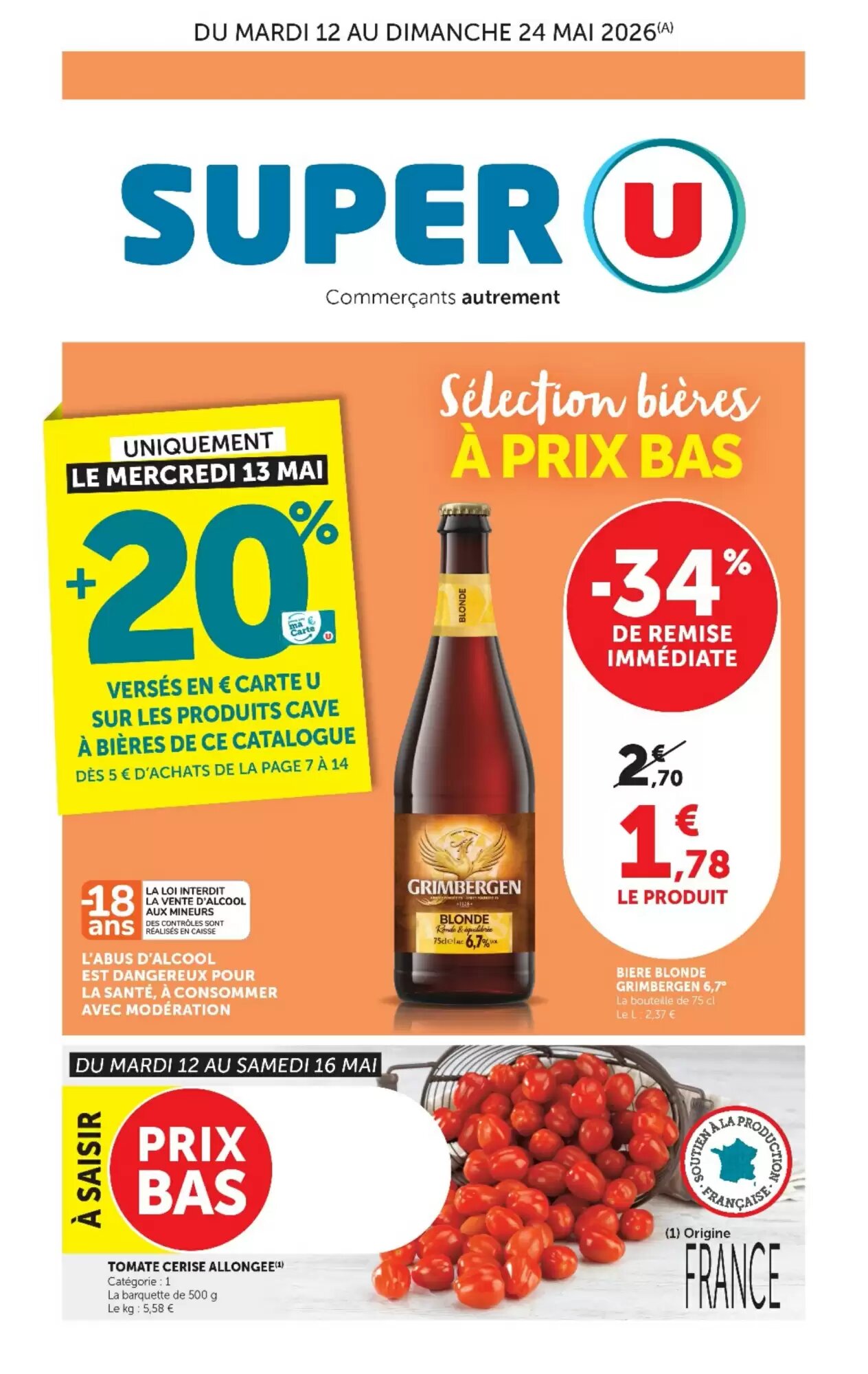 Prospectus promotionnel Super U valable à partir du 12/05/2026 - Page 1.