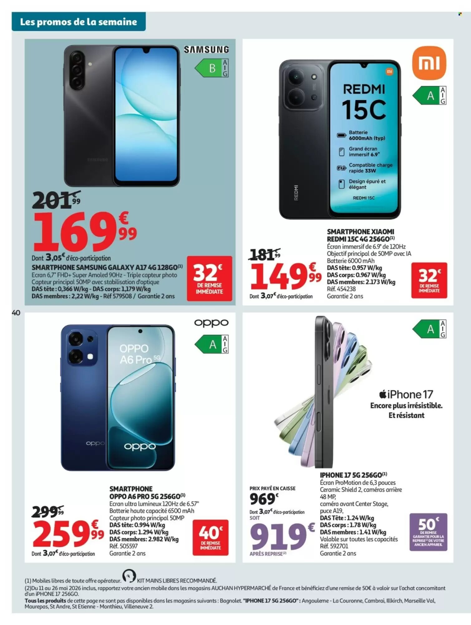 Prospectus promotionnel Auchan valable à partir du 12/05/2026 - Page 40.