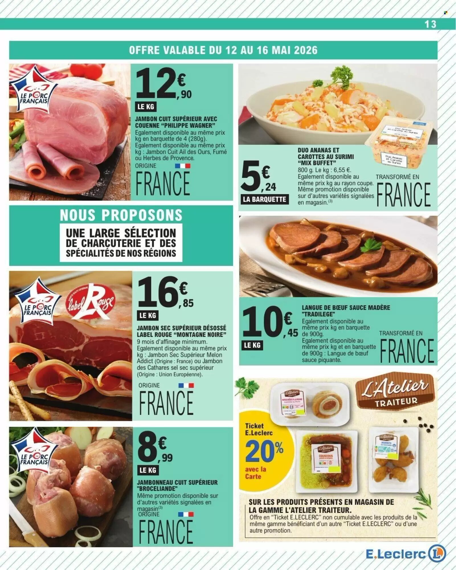 Prospectus promotionnel E.Leclerc valable à partir du 12/05/2026 - Page 13.