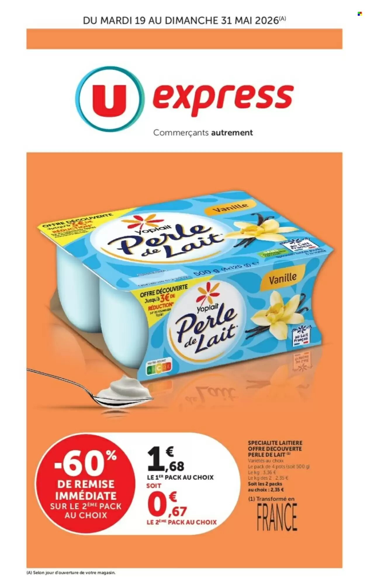 Prospectus promotionnel U Express valable à partir du 19/05/2026 - Page 1.