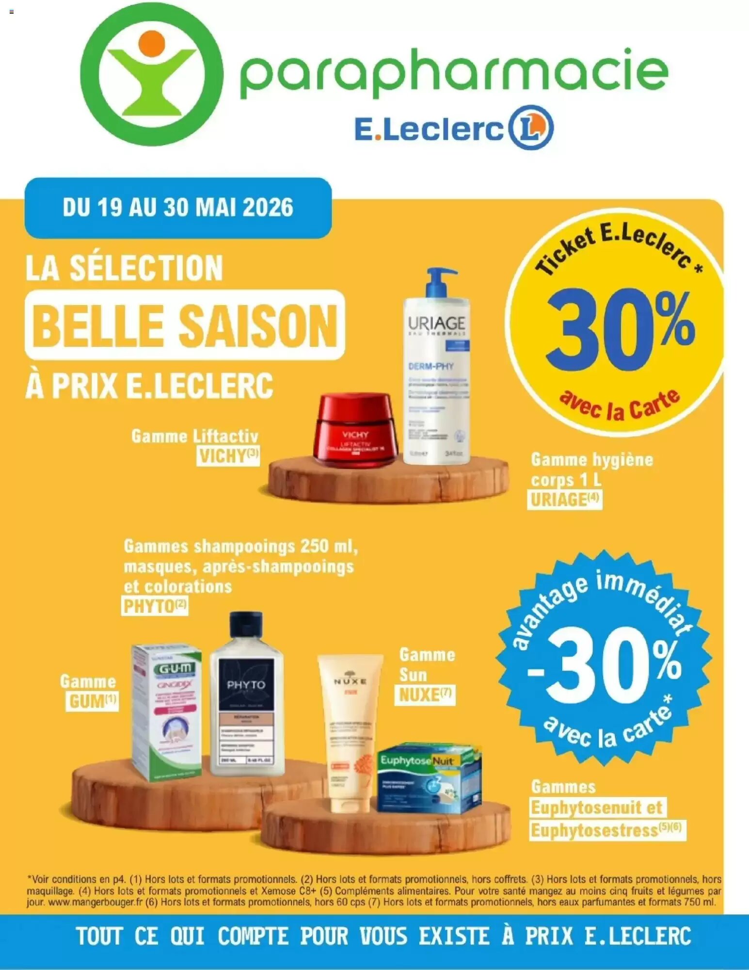 Prospectus promotionnel E.Leclerc Parapharmacie valable à partir du 19/05/2026 - Page 1.