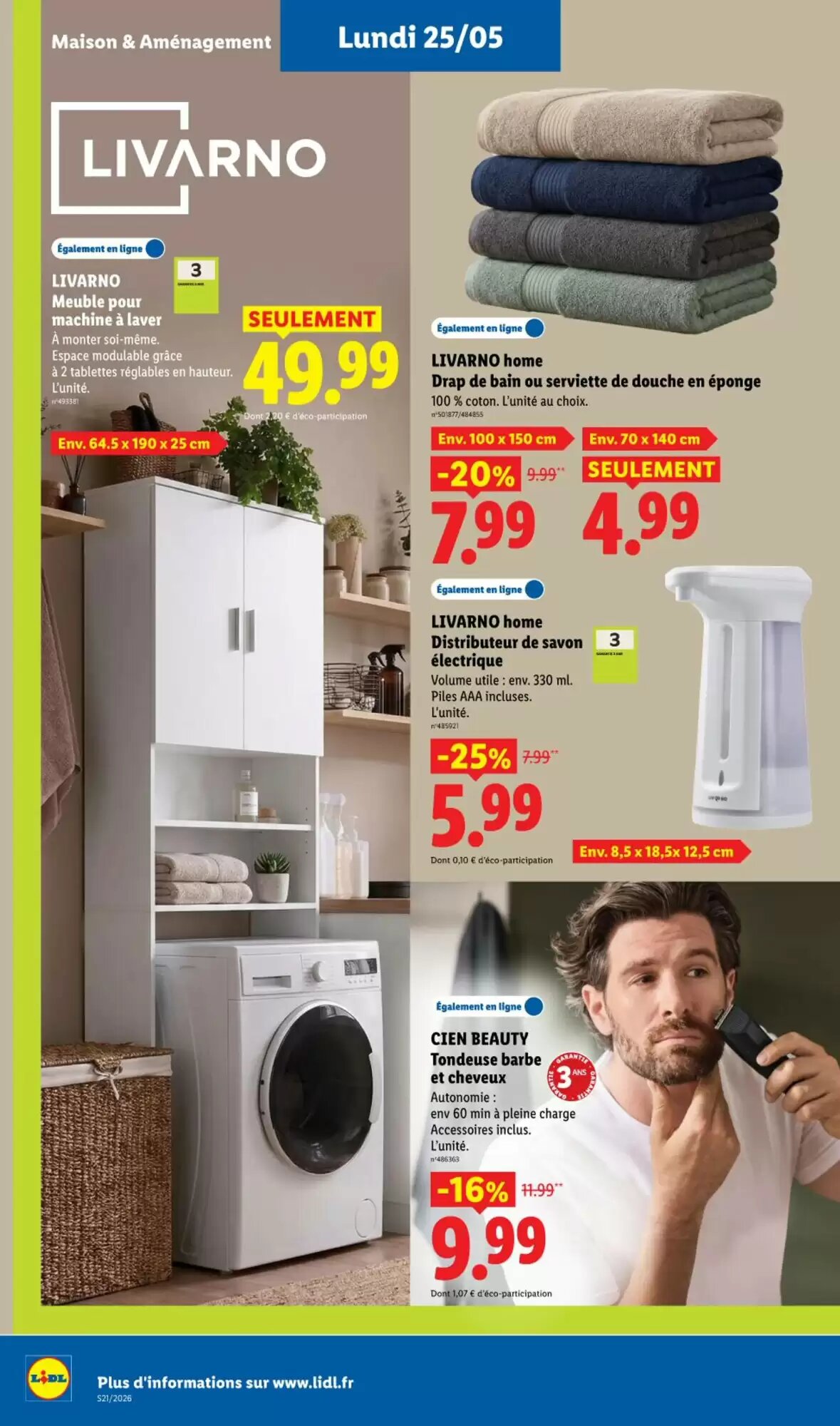 Prospectus promotionnel Lidl valable à partir du 21/05/2026 - Page 56.