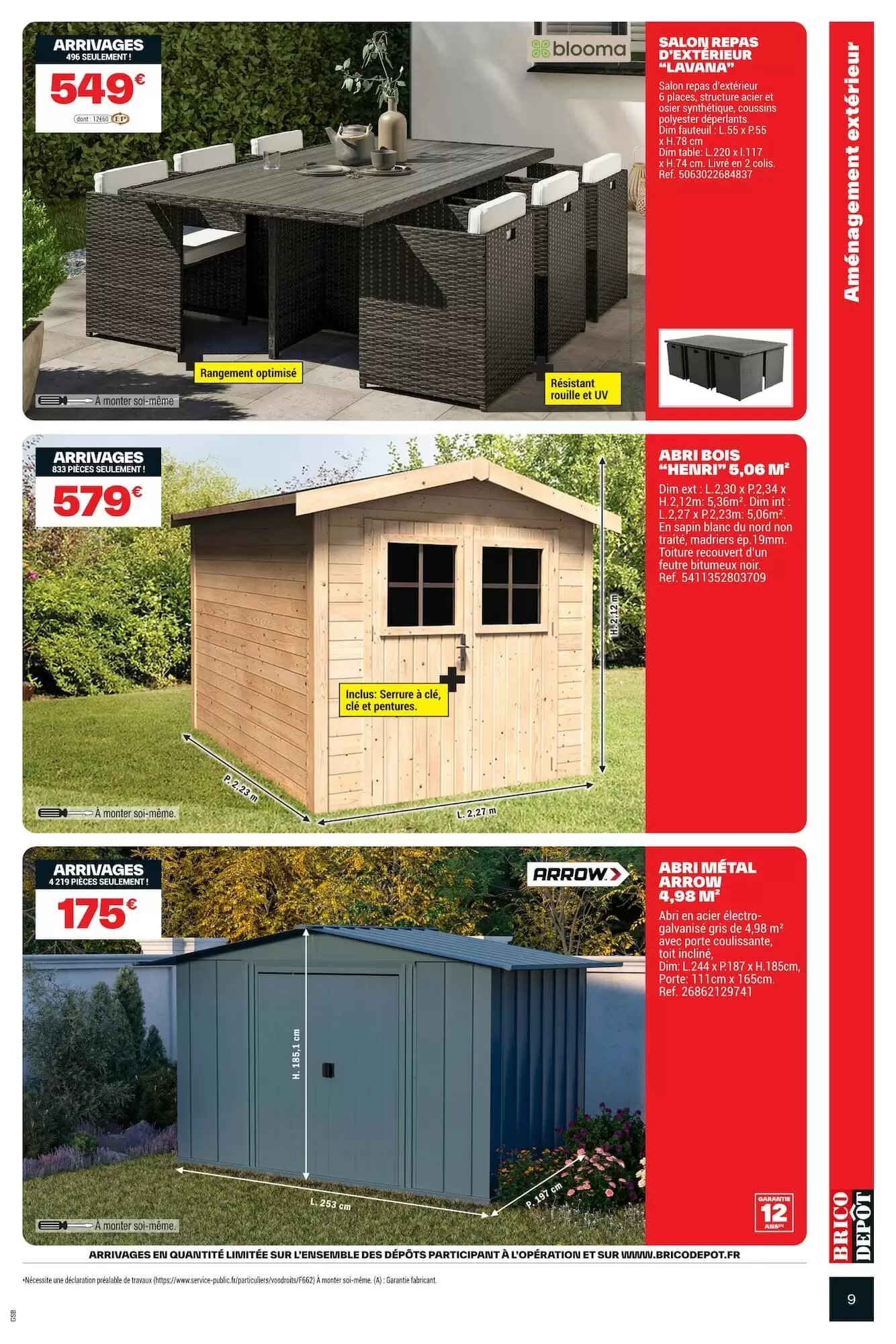 Prospectus promotionnel Brico Dépôt valable à partir du 22/05/2026 - Page 9.