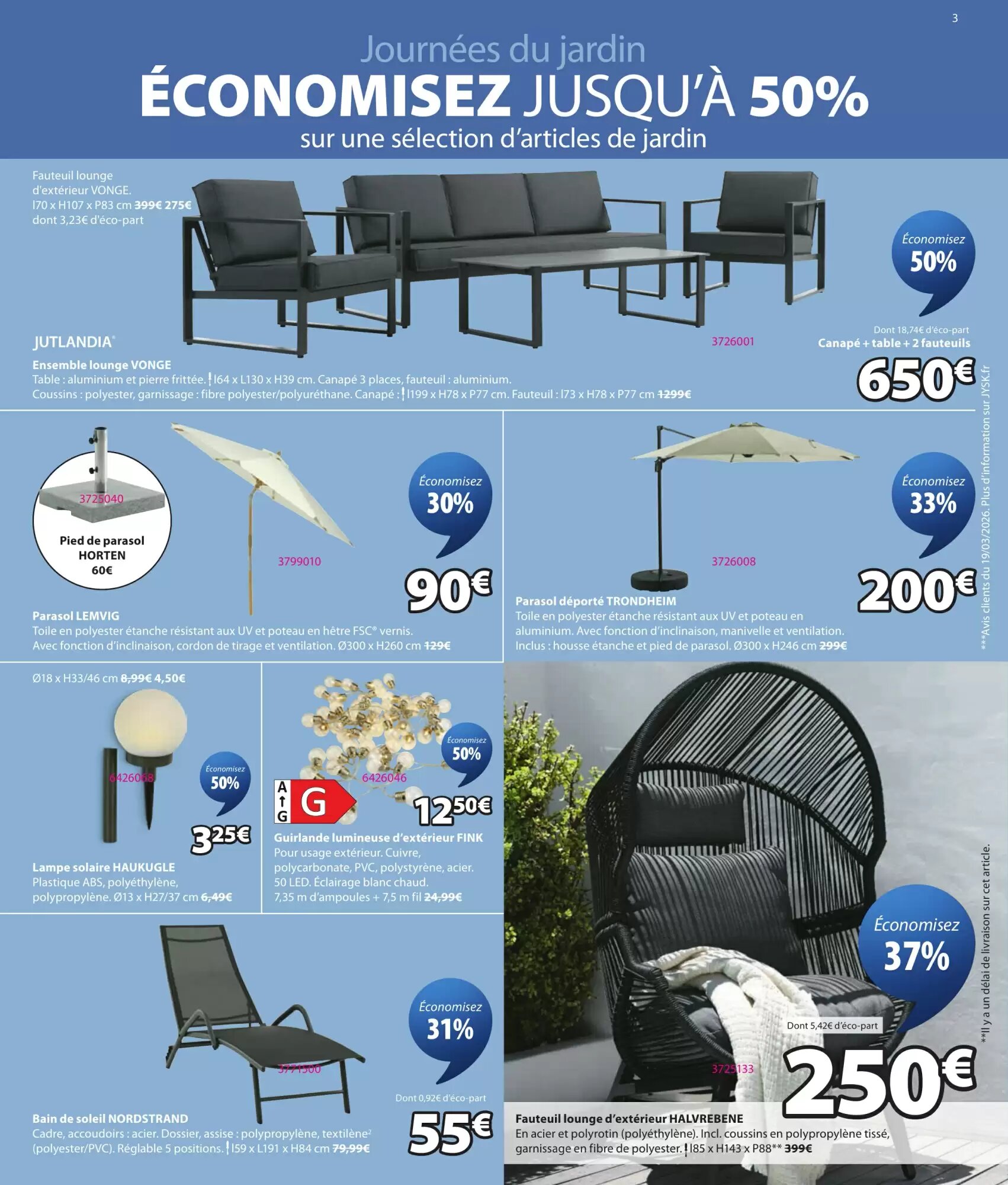 Prospectus promotionnel JYSK valable à partir du 26/05/2026 - Page 3.