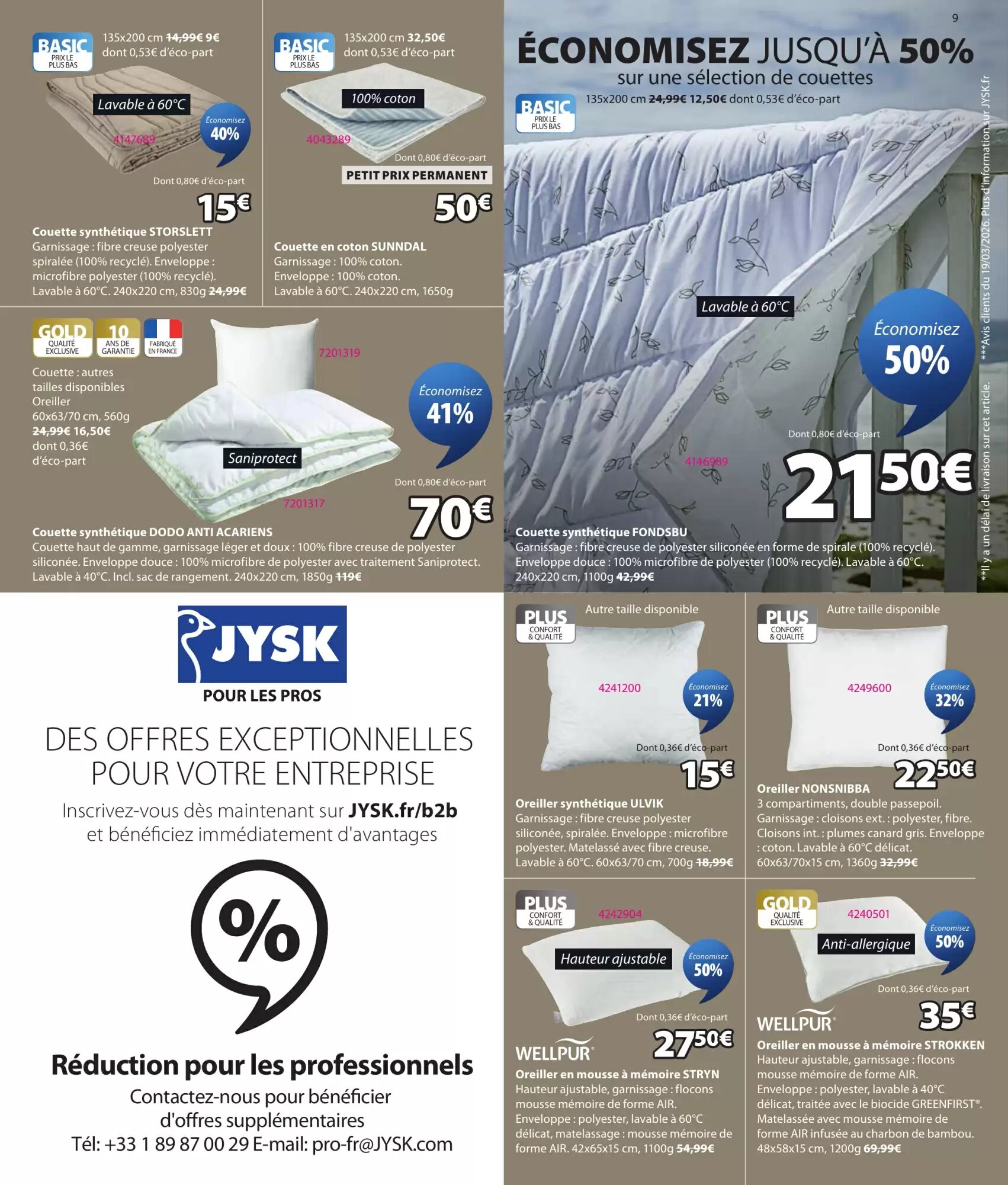 Prospectus promotionnel JYSK valable à partir du 26/05/2026 - Page 9.