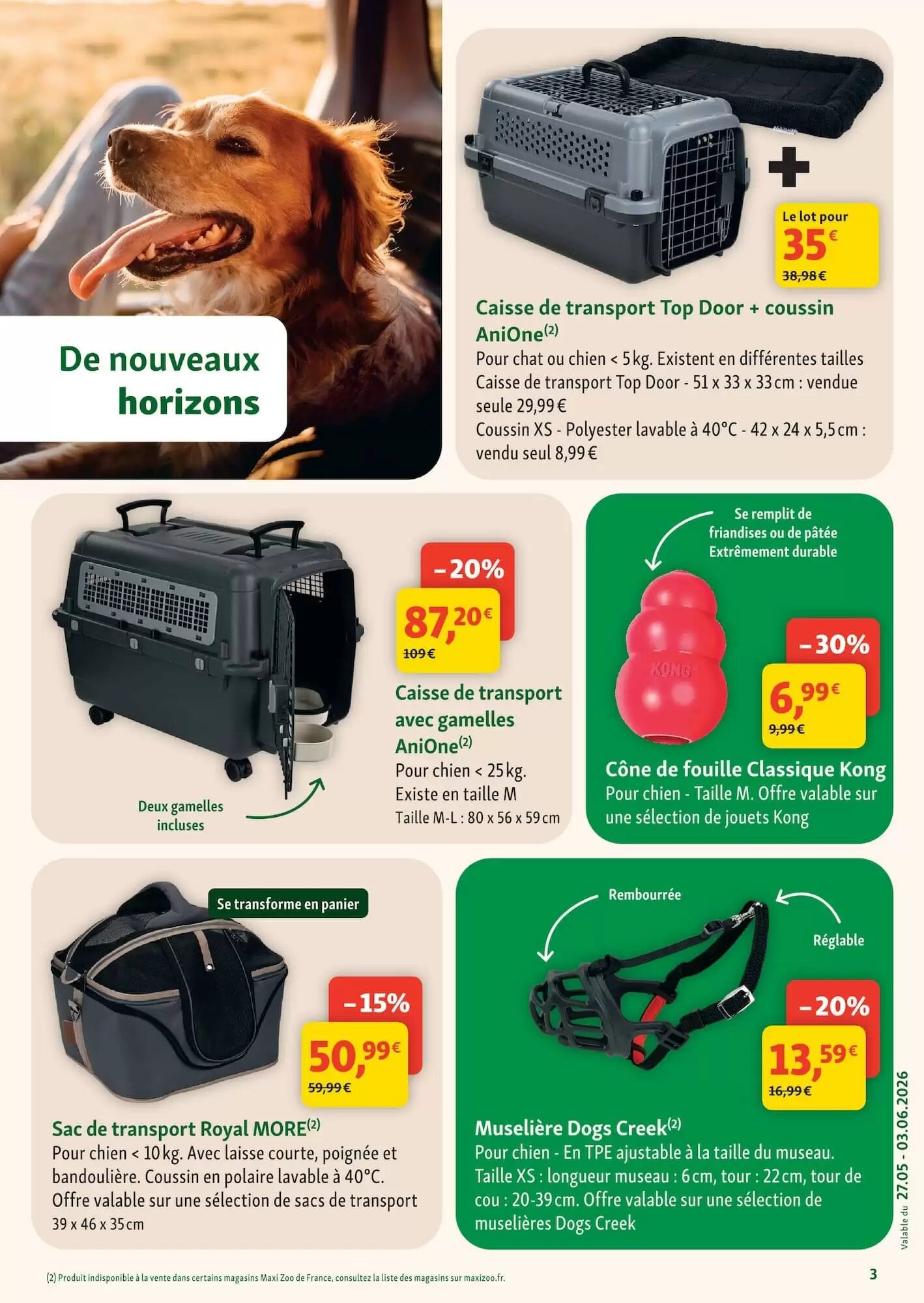 Prospectus promotionnel Maxi Zoo valable à partir du 27/05/2026 - Page 3.