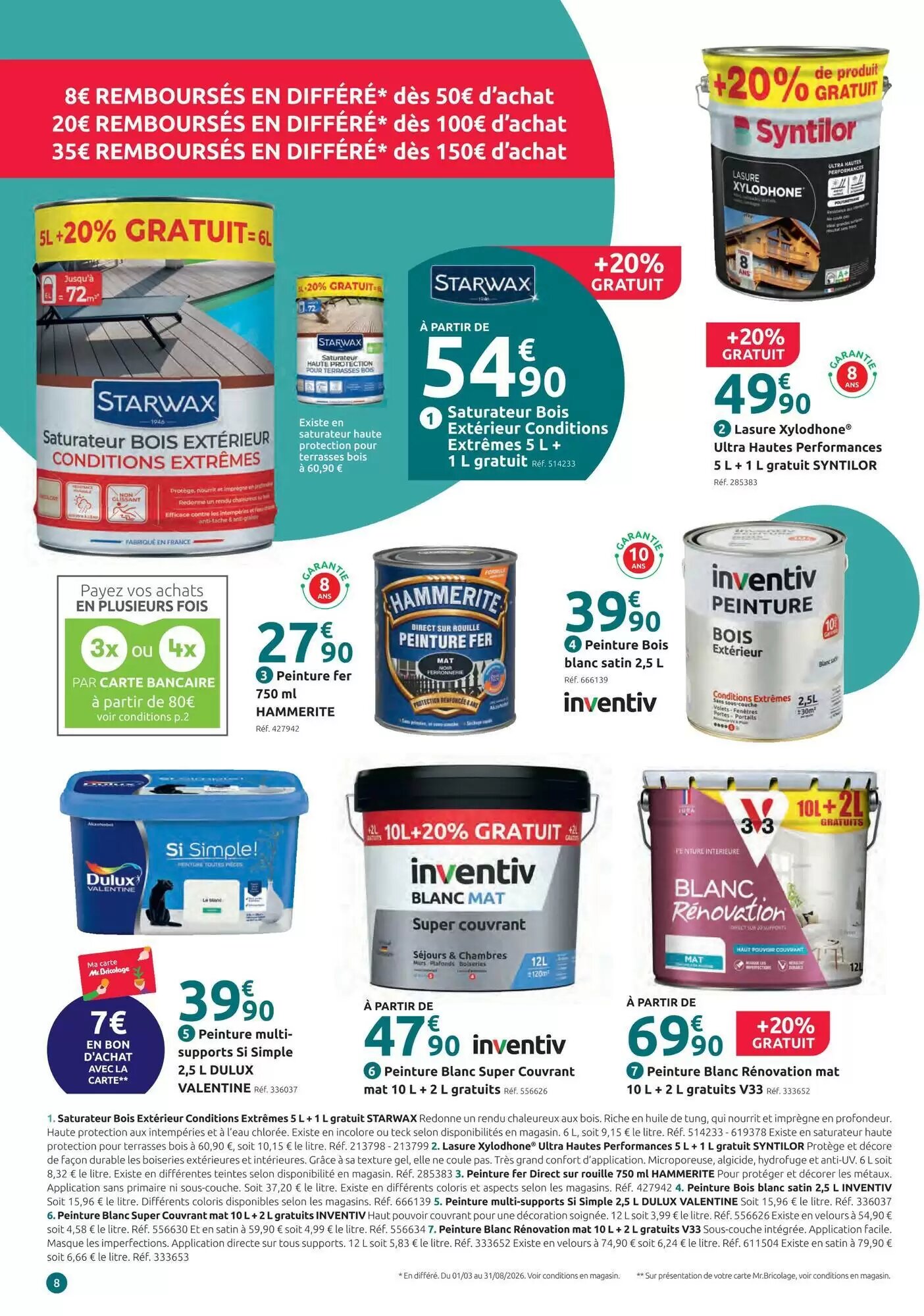 Prospectus promotionnel Mr Bricolage valable à partir du 27/05/2026 - Page 8.