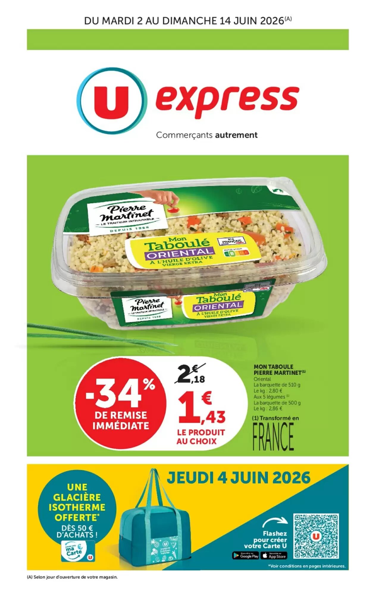 Prospectus promotionnel U Express valable à partir du 02/06/2026 - Page 1.