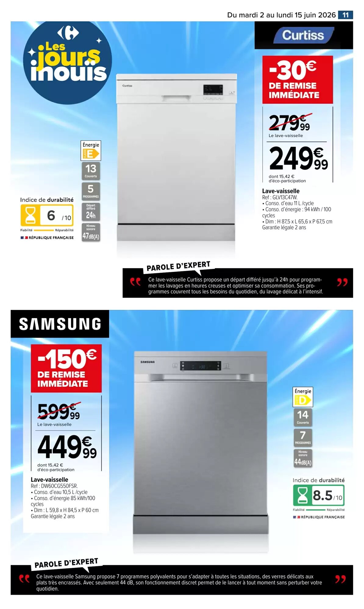 Prospectus promotionnel Carrefour valable à partir du 02/06/2026 - Page 11.