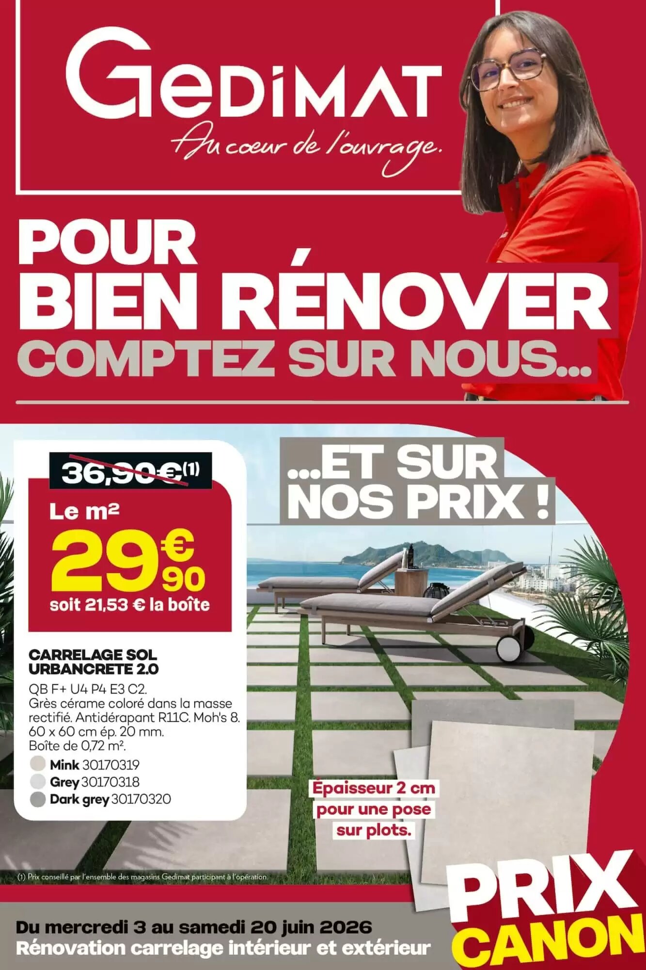 Prospectus promotionnel Gedimat valable à partir du 03/06/2026 - Page 1.