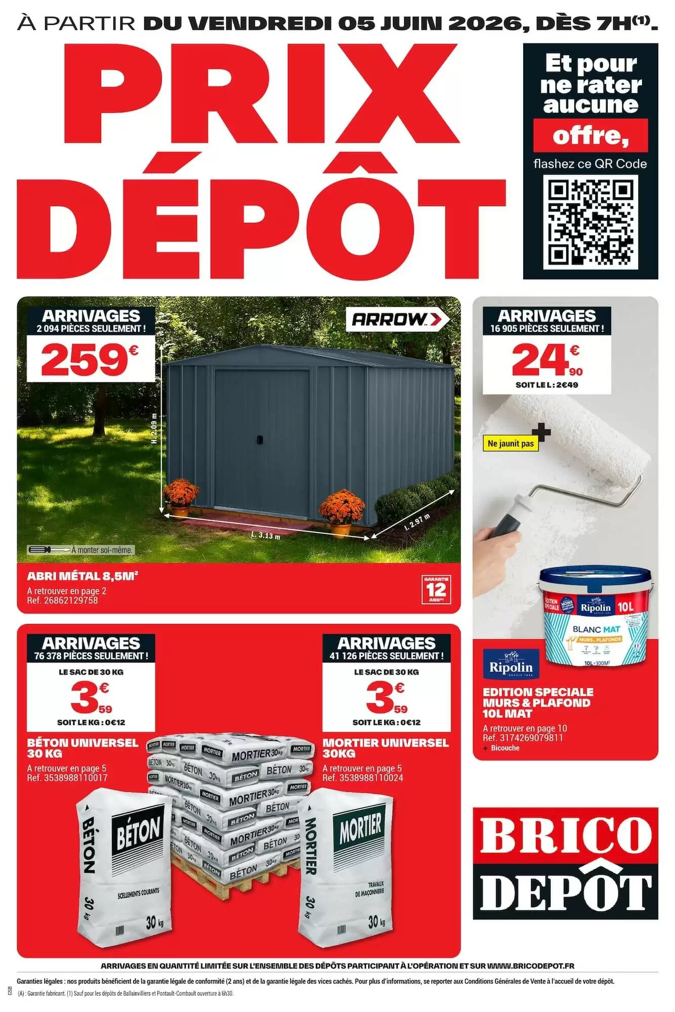 Prospectus promotionnel Brico Dépôt valable à partir du 05/06/2026 - Page 1.