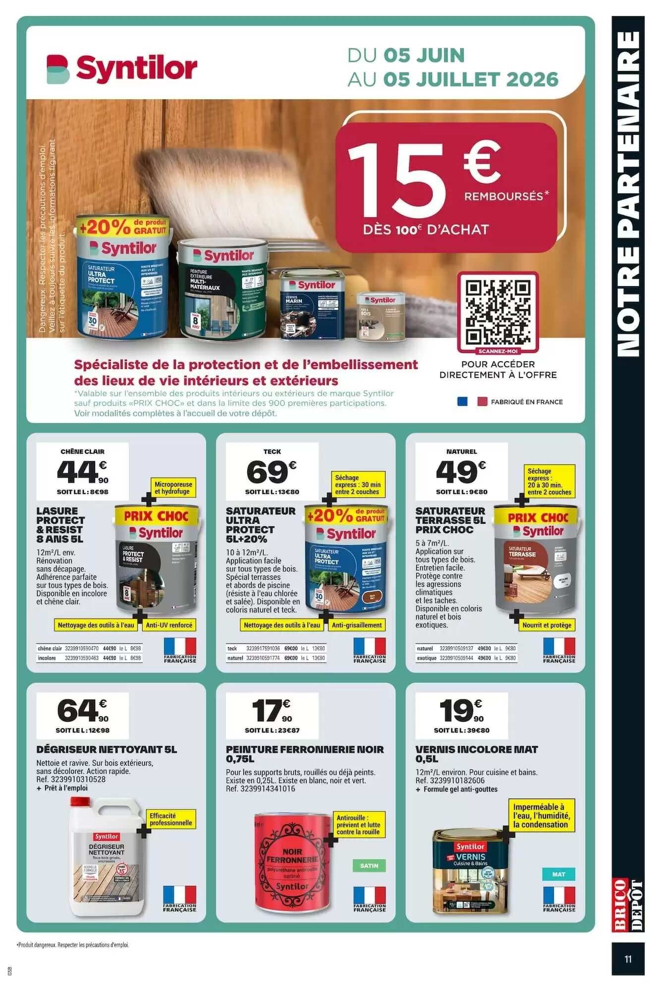Prospectus promotionnel Brico Dépôt valable à partir du 05/06/2026 - Page 11.