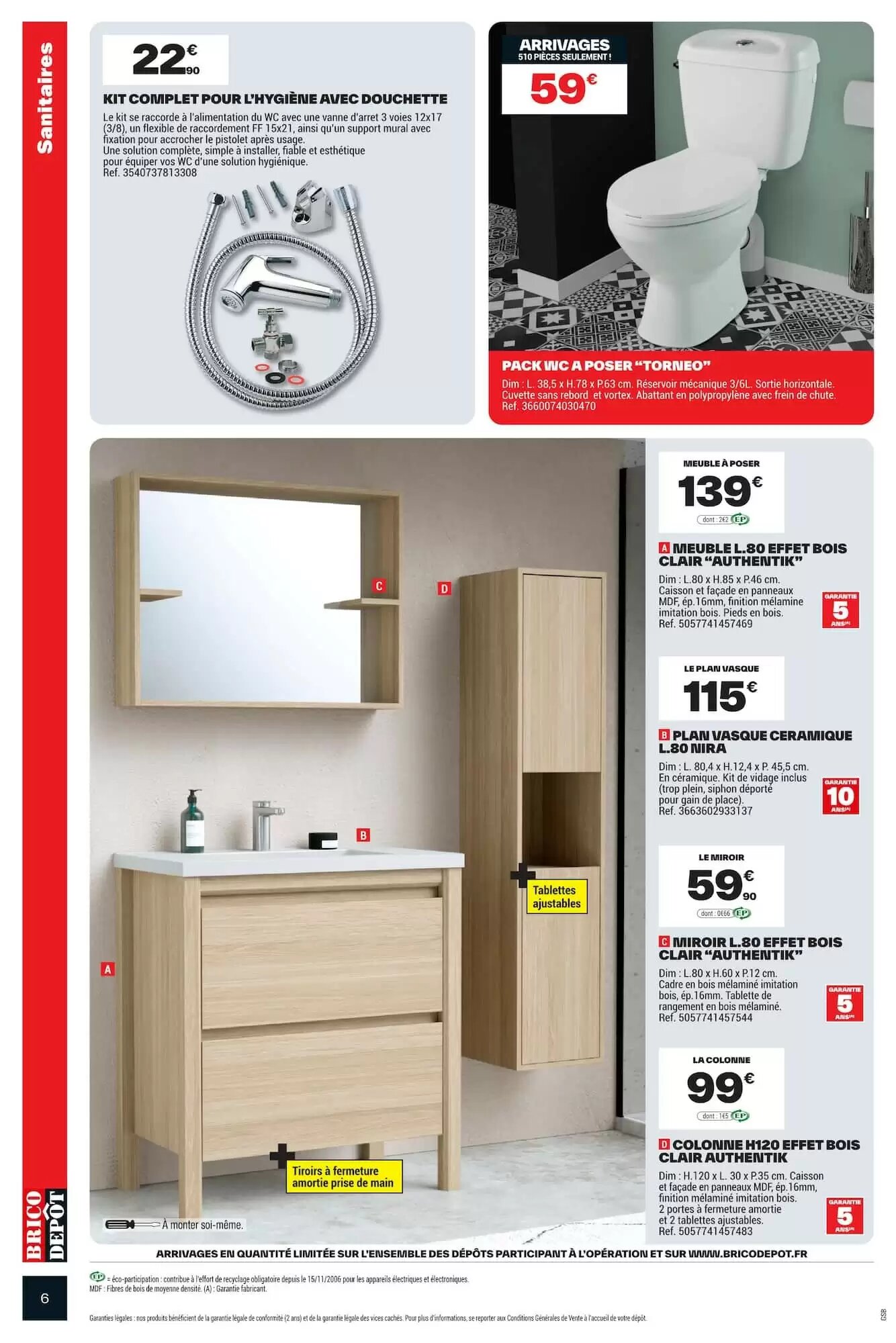 Prospectus promotionnel Brico Dépôt valable à partir du 05/06/2026 - Page 6.