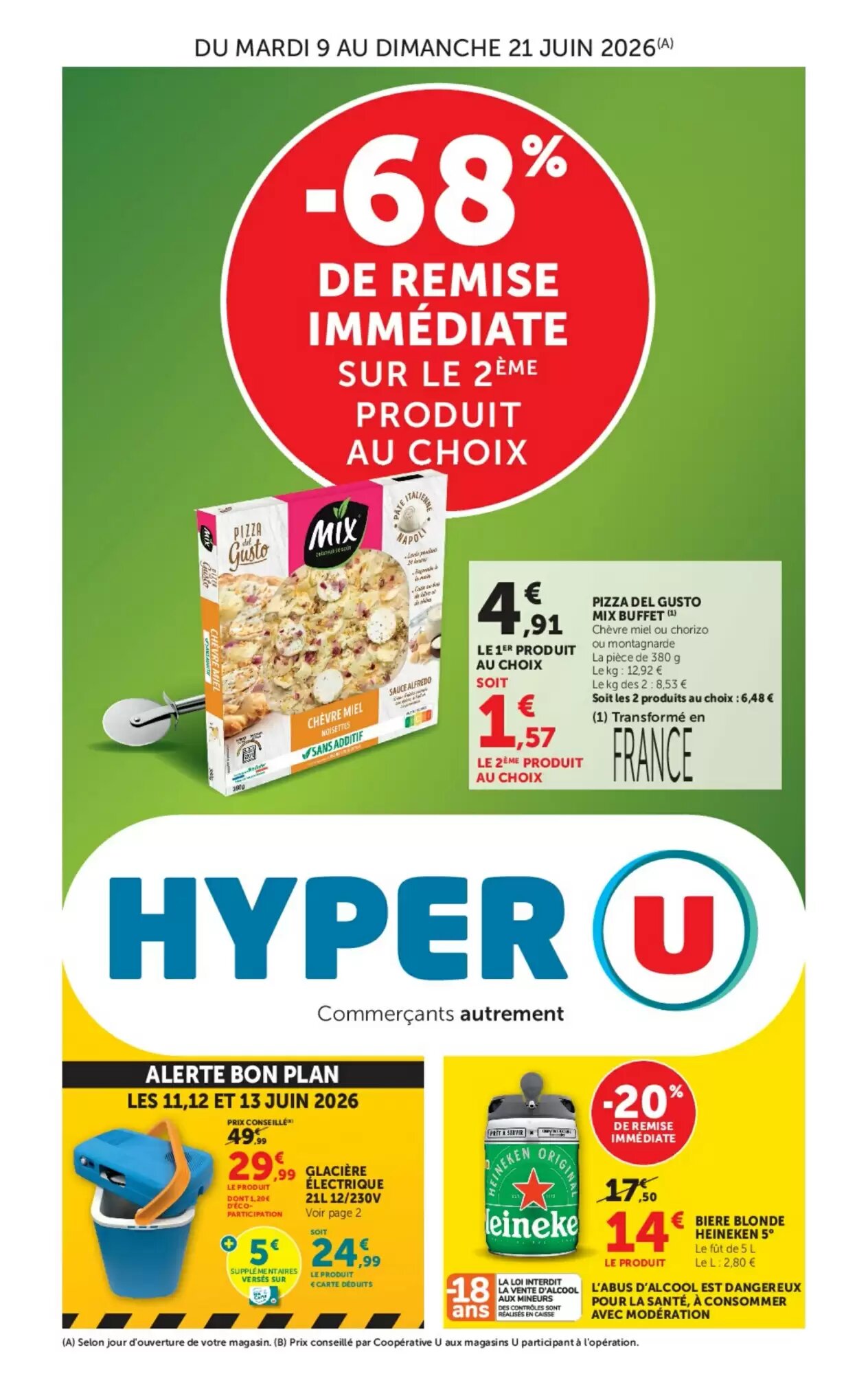 Prospectus promotionnel Hyper U valable à partir du 09/06/2026 - Page 1.