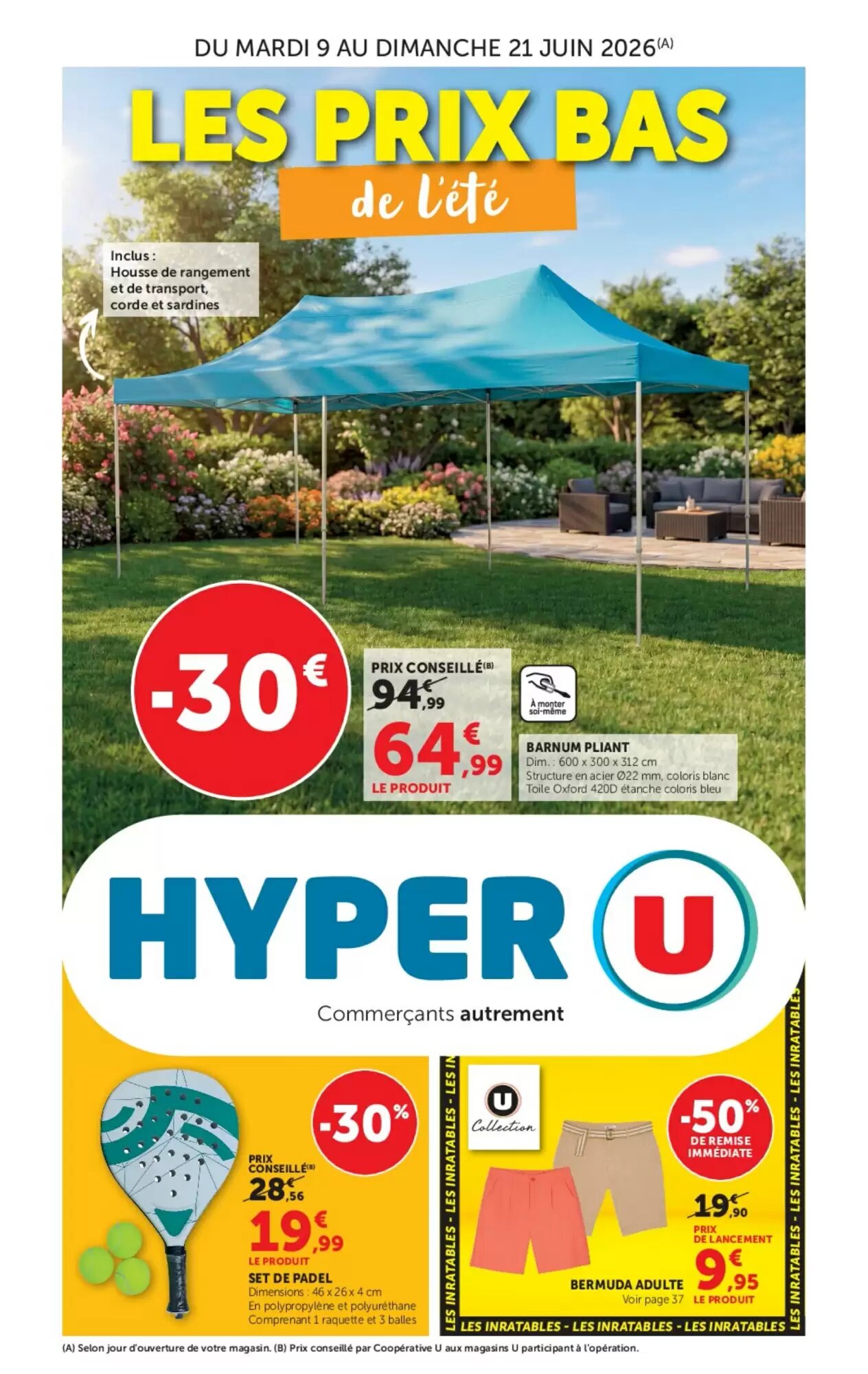 Prospectus promotionnel Hyper U valable à partir du 09/06/2026 - Page 1.