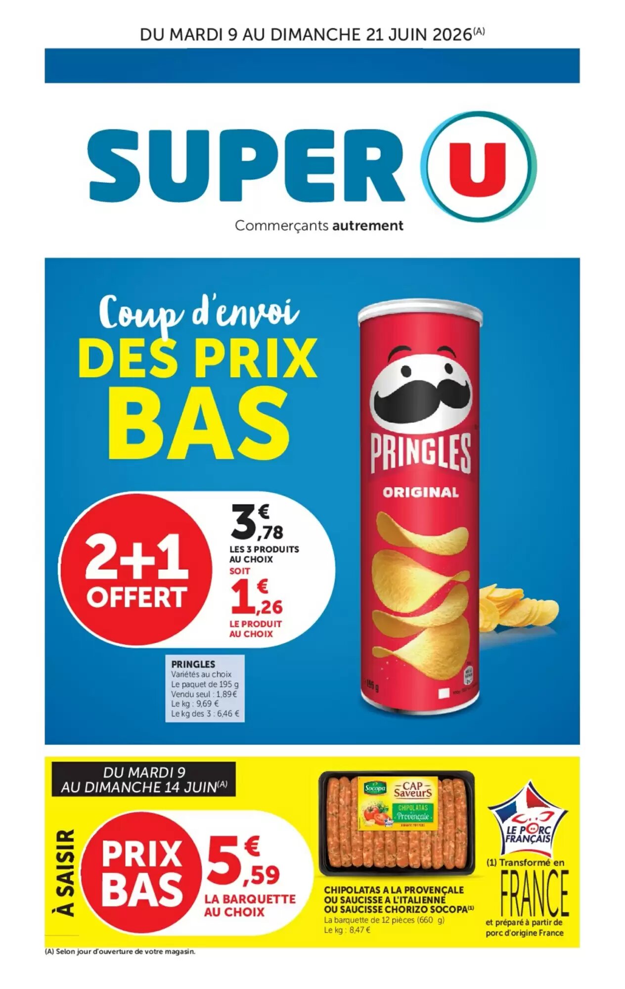 Prospectus promotionnel Super U valable à partir du 09/06/2026 - Page 1.