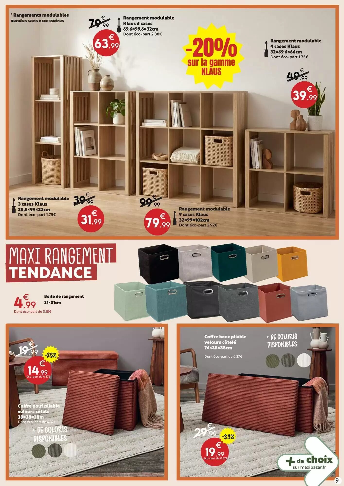 Prospectus promotionnel Maxi Bazar valable à partir du 10/06/2026 - Page 9.
