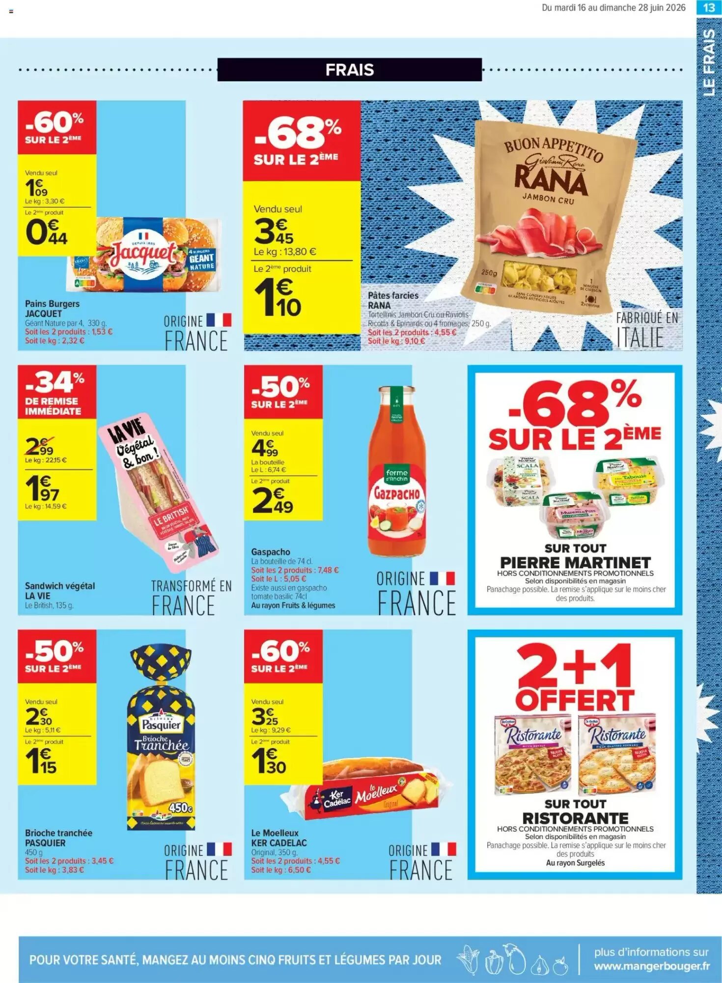 Prospectus promotionnel Carrefour valable à partir du 16/06/2026 - Page 13.