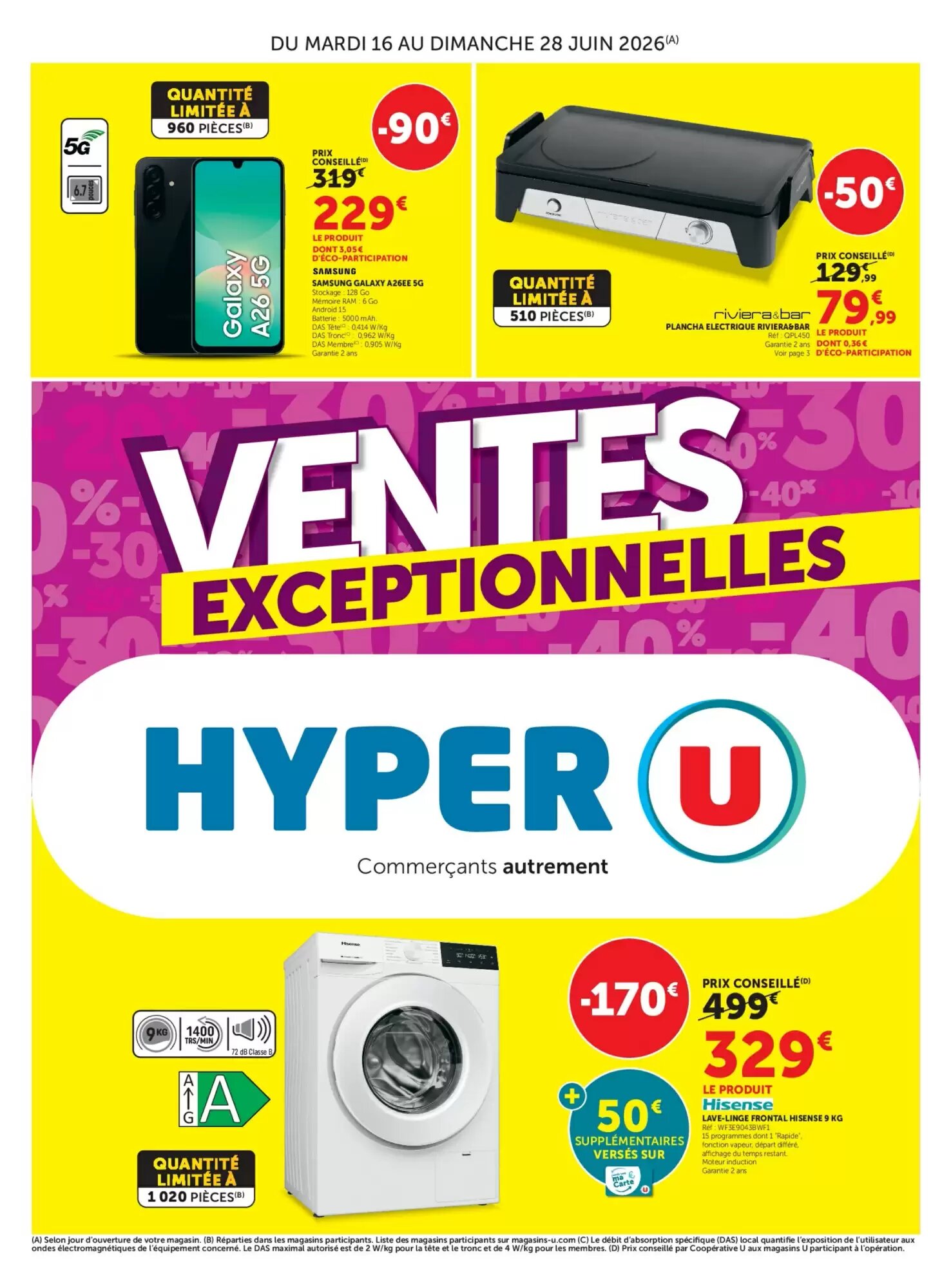Prospectus promotionnel Hyper U valable à partir du 16/06/2026 - Page 1.