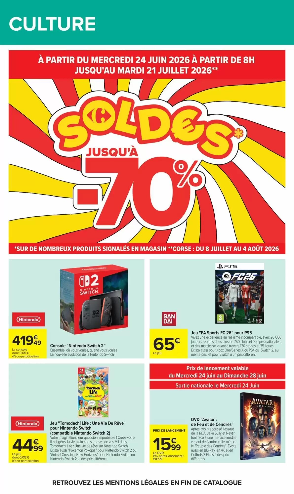 Prospectus promotionnel Carrefour valable à partir du 23/06/2026 - Page 69.