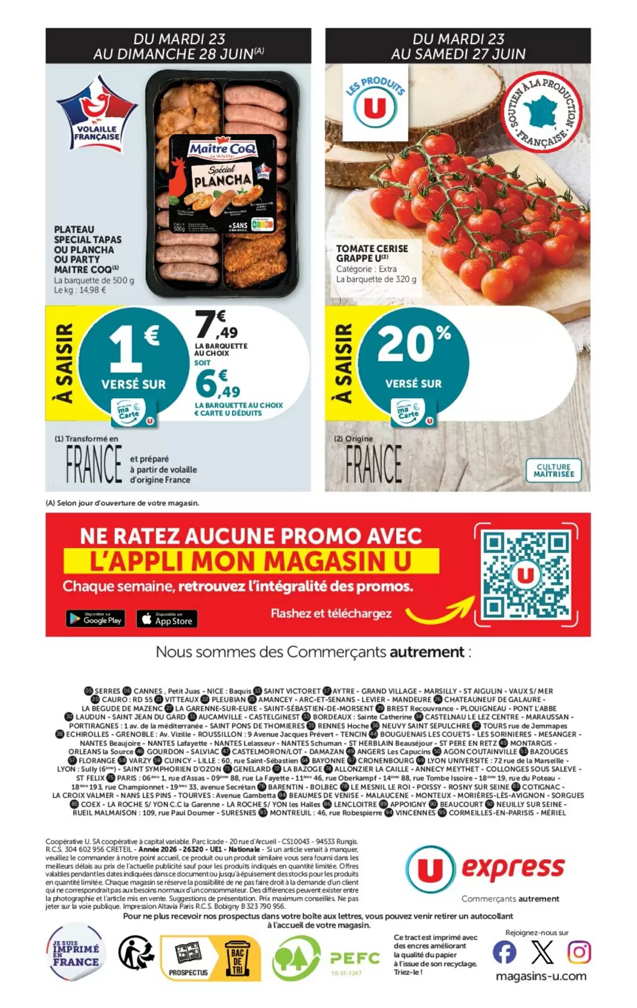 Prospectus promotionnel U Express valable à partir du 23/06/2026 - Page 16.