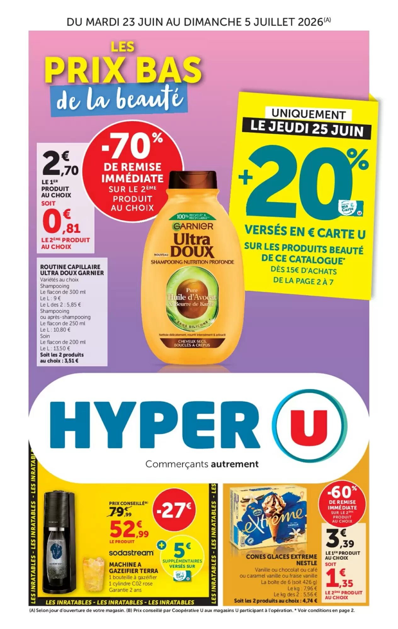 Prospectus promotionnel Hyper U valable à partir du 23/06/2026 - Page 1.