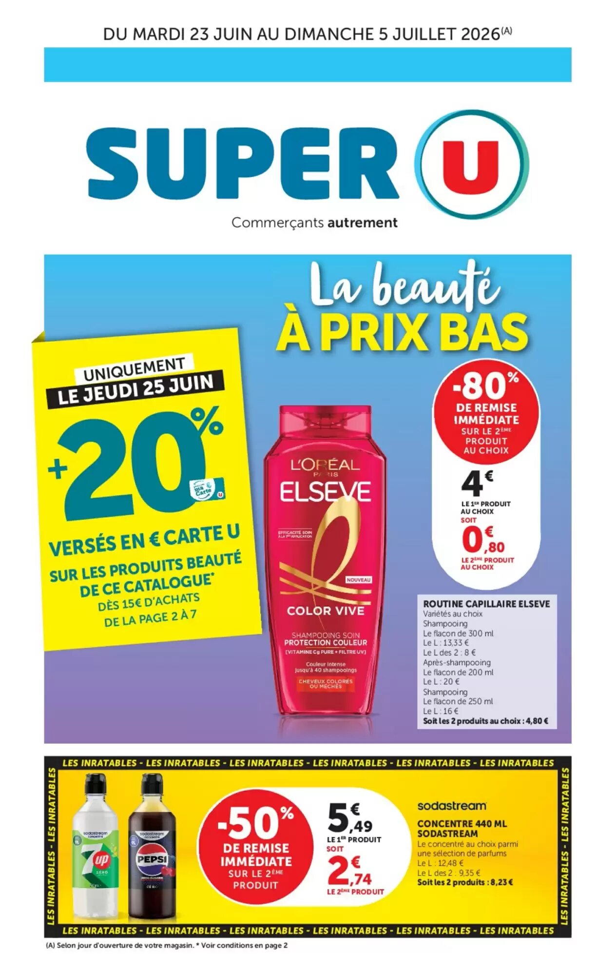 Prospectus promotionnel Super U valable à partir du 23/06/2026 - Page 1.