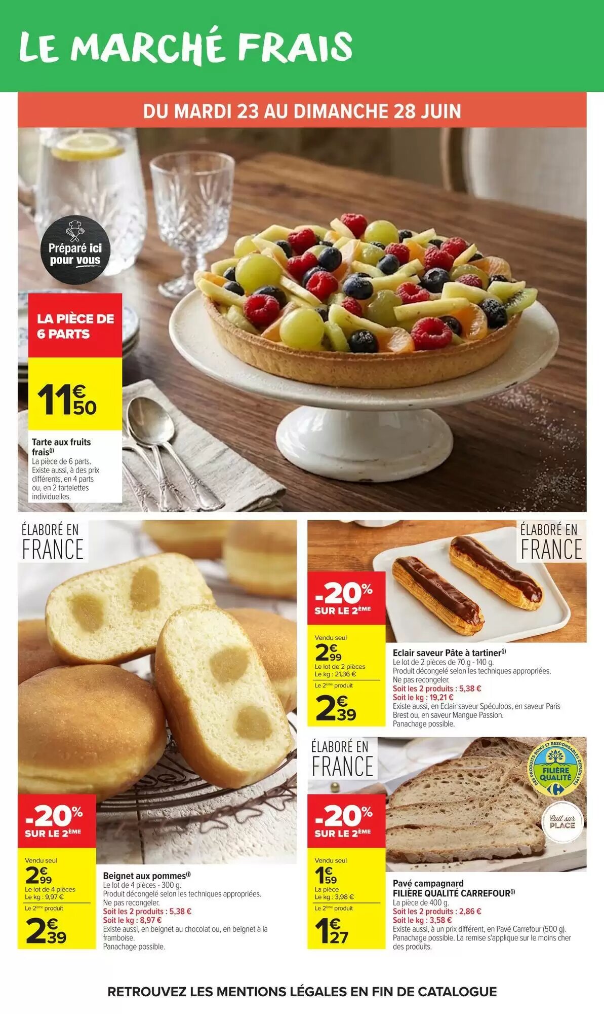 Prospectus promotionnel Carrefour Market valable à partir du 23/06/2026 - Page 28.