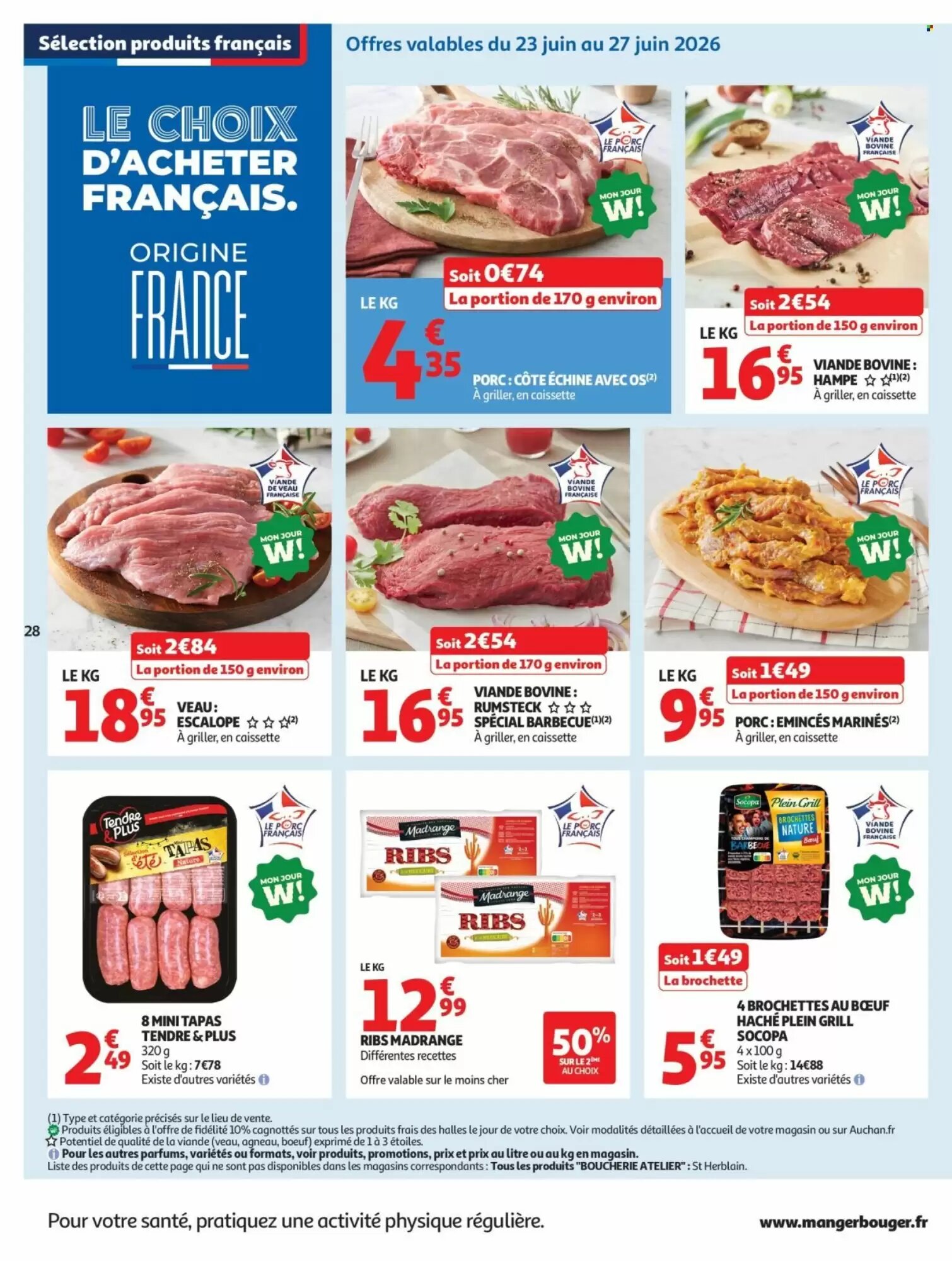 Prospectus promotionnel Auchan valable à partir du 23/06/2026 - Page 28.