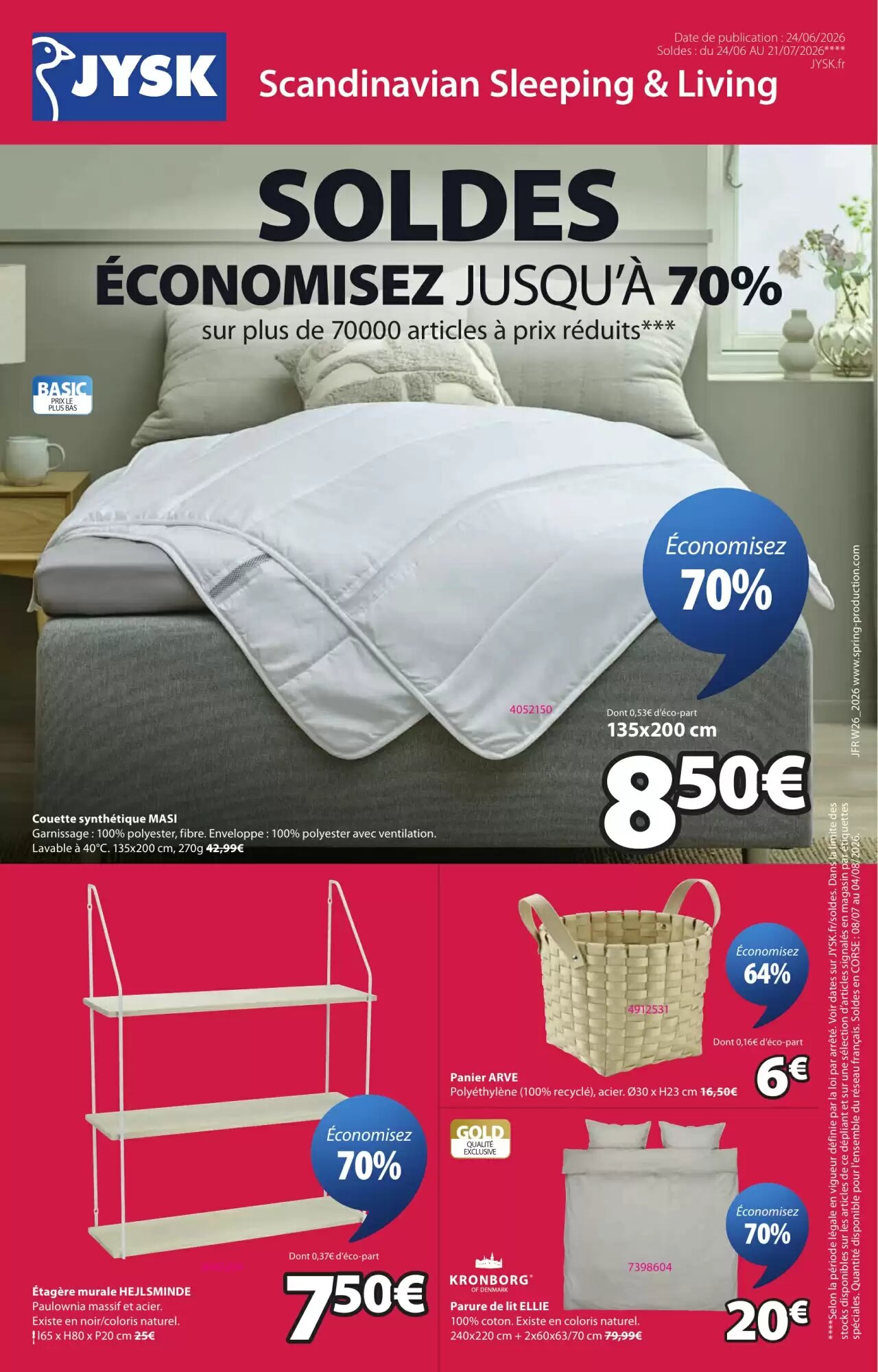 Prospectus promotionnel JYSK valable à partir du 24/06/2026 - Page 1.