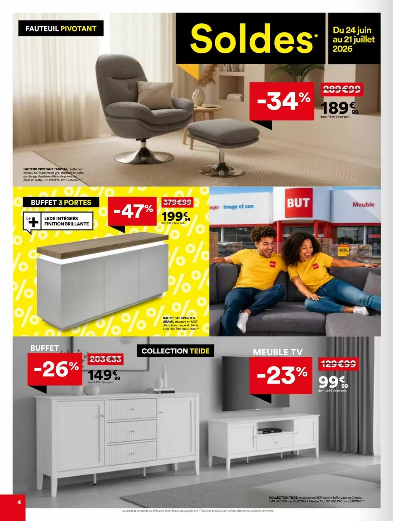 Prospectus promotionnel BUT valable à partir du 24/06/2026 - Page 4.