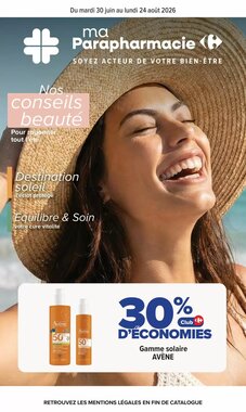 Prospectus promotionnel Carrefour maPara parapharmacie valable à partir du 30/06/2026
