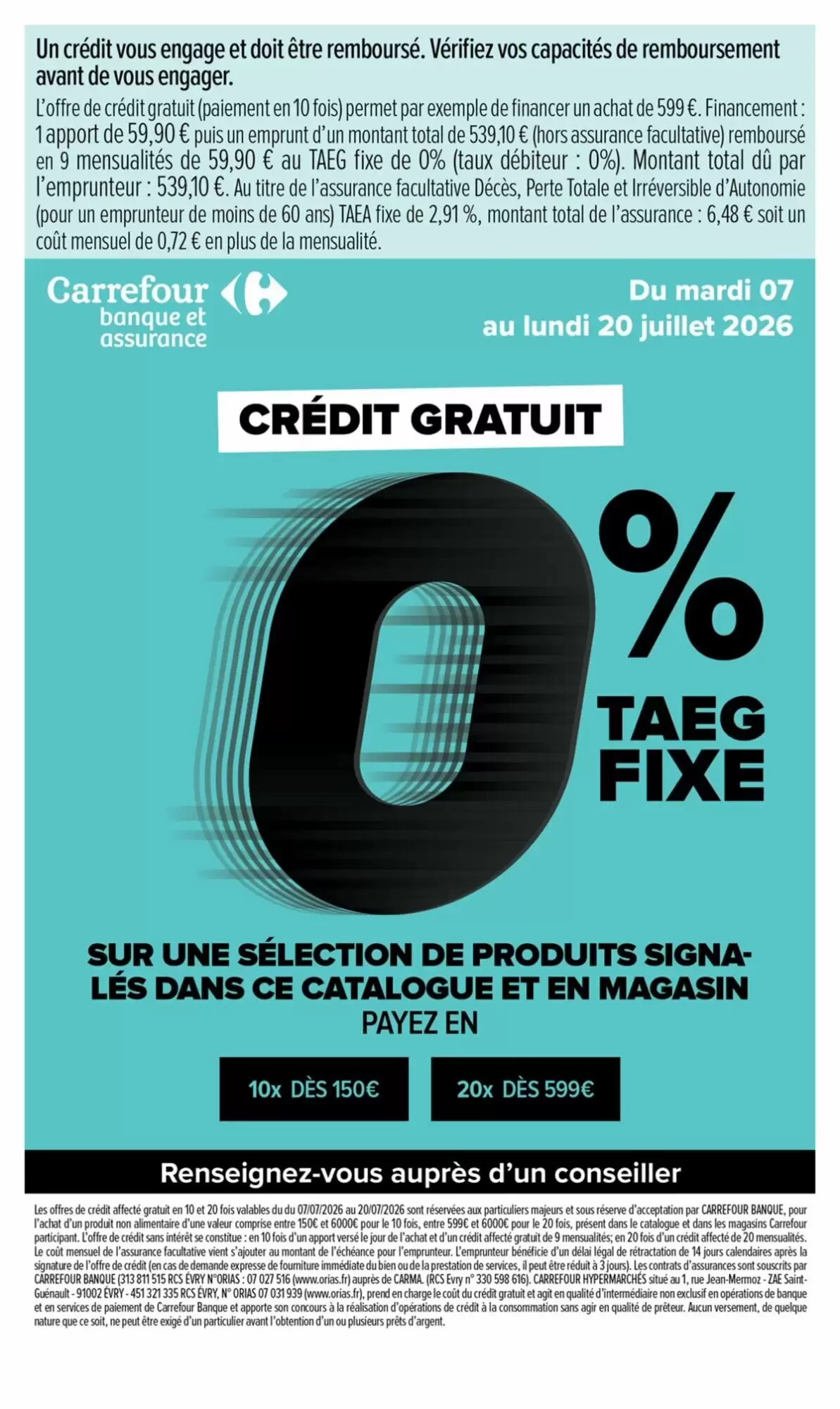 Prospectus promotionnel Carrefour valable à partir du 07/07/2026 - Page 20.