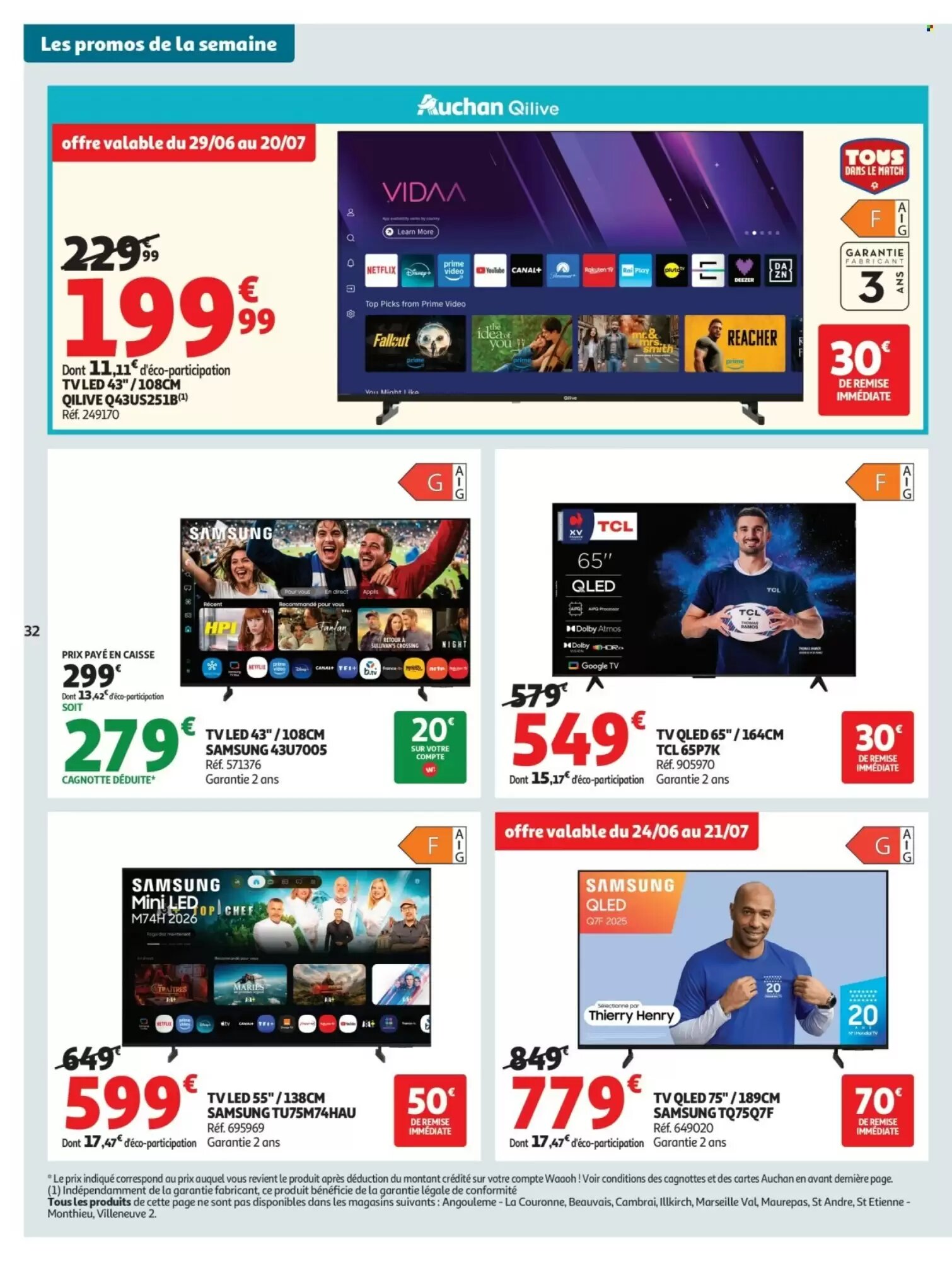 Prospectus promotionnel Auchan valable à partir du 07/07/2026 - Page 32.