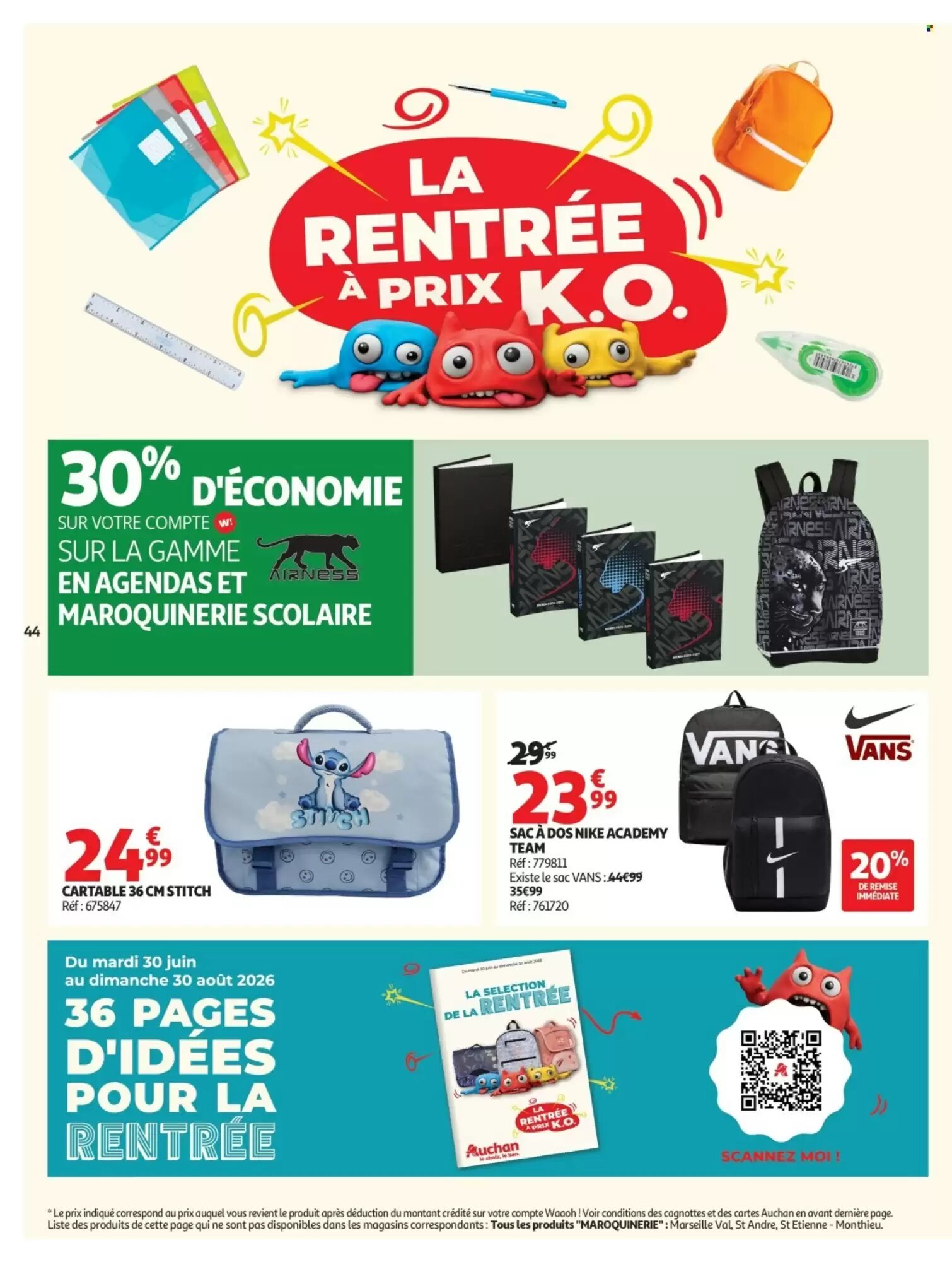 Prospectus promotionnel Auchan valable à partir du 07/07/2026 - Page 44.