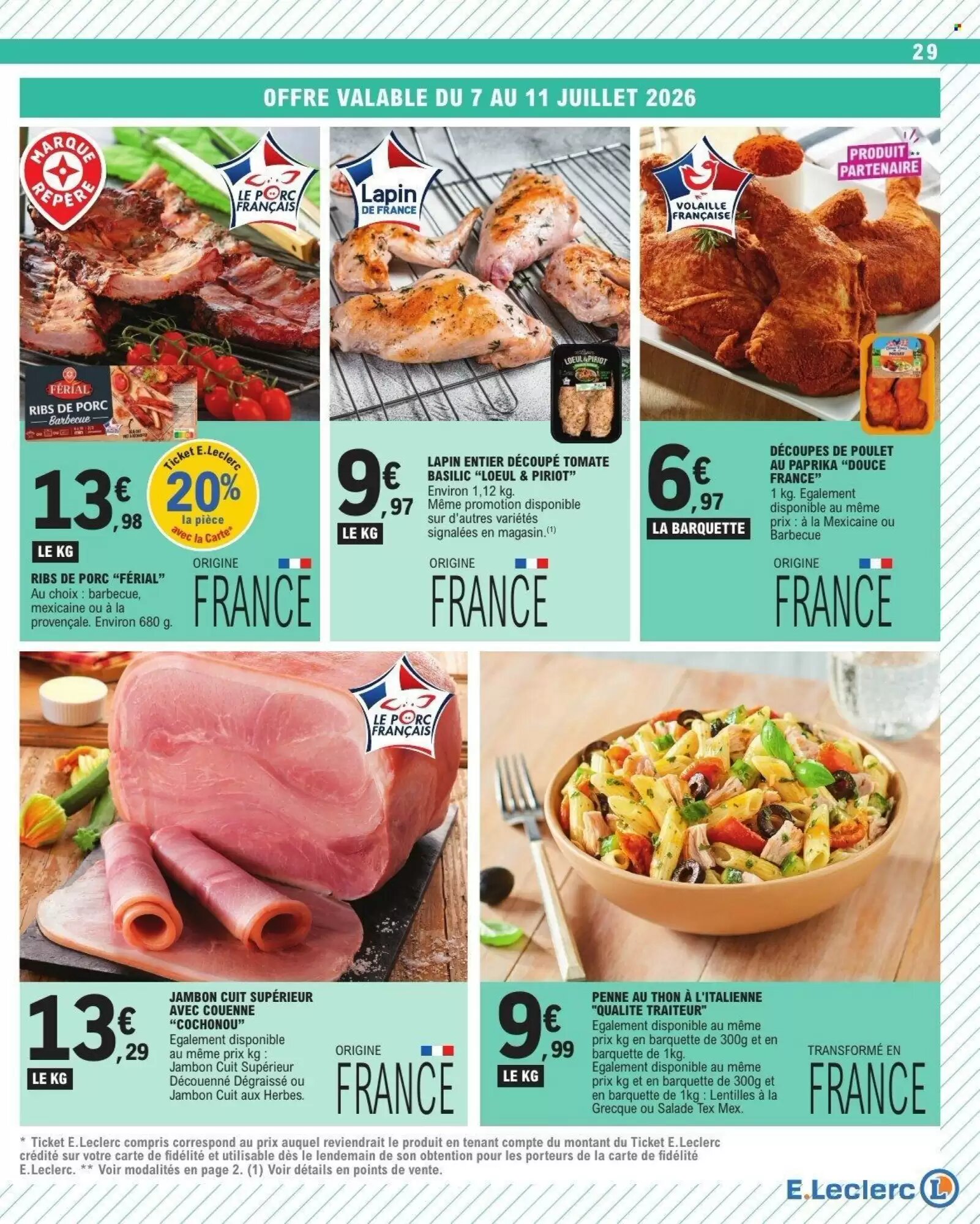 Prospectus promotionnel E.Leclerc valable à partir du 07/07/2026 - Page 29.