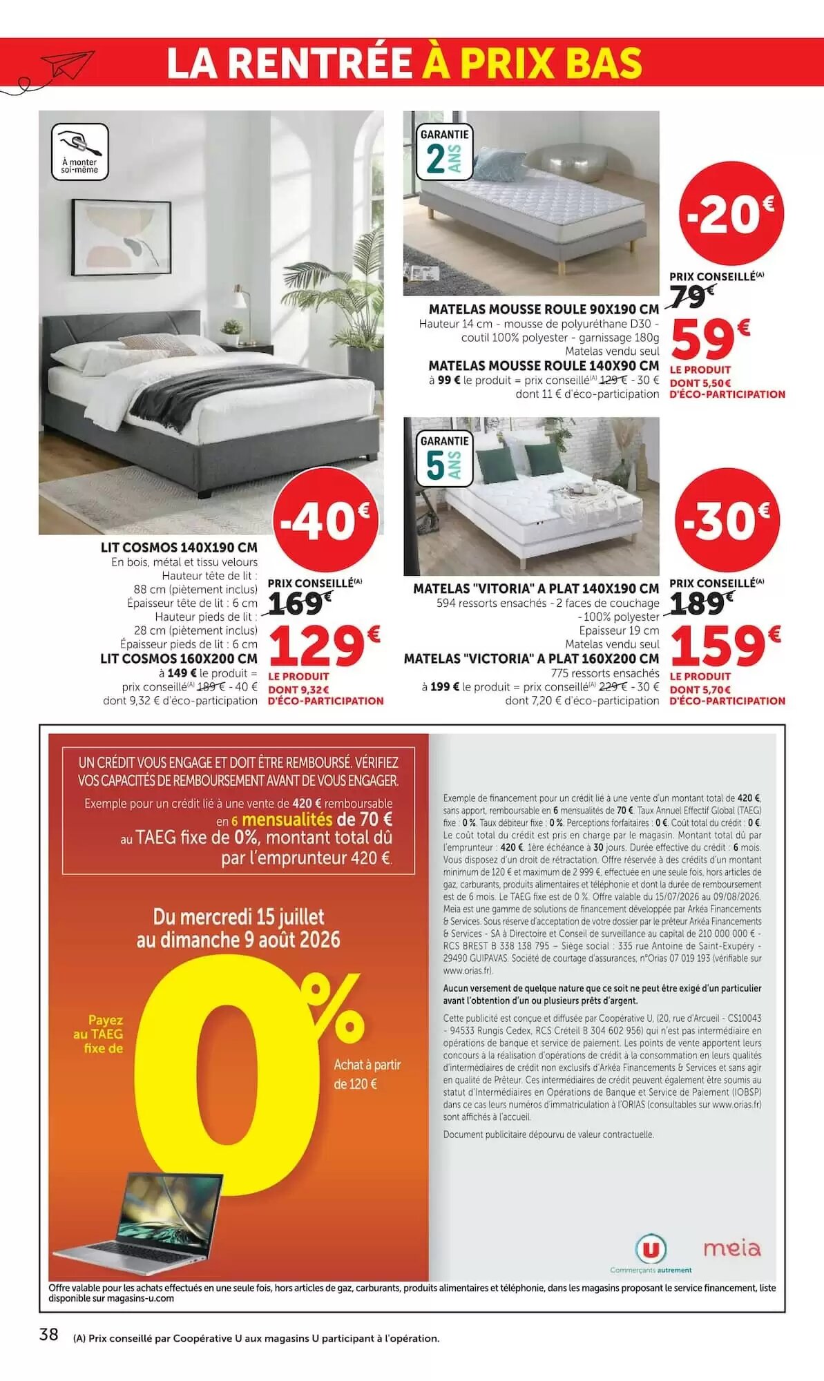 Prospectus promotionnel Hyper U valable à partir du 07/07/2026 - Page 38.