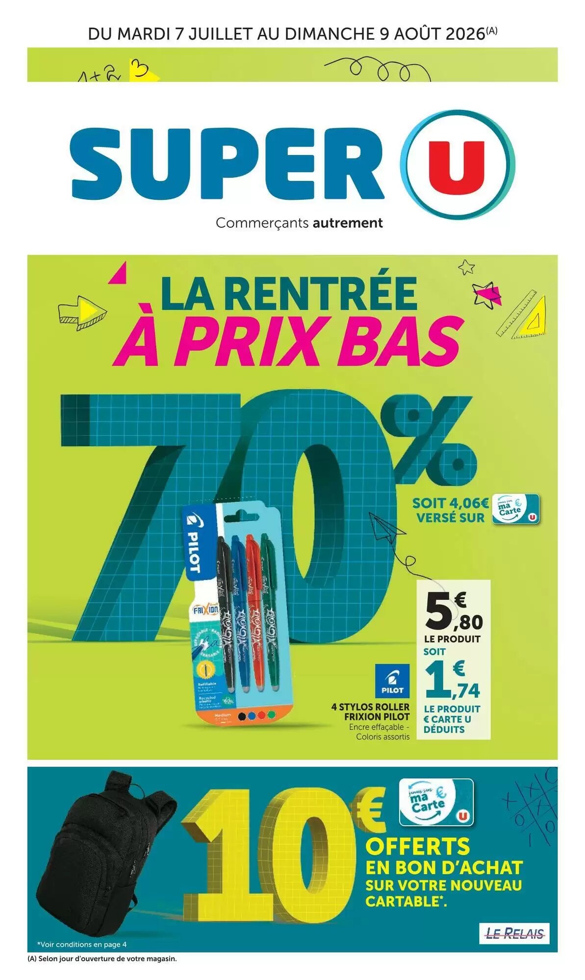 Prospectus promotionnel Super U valable à partir du 07/07/2026 - Page 1.