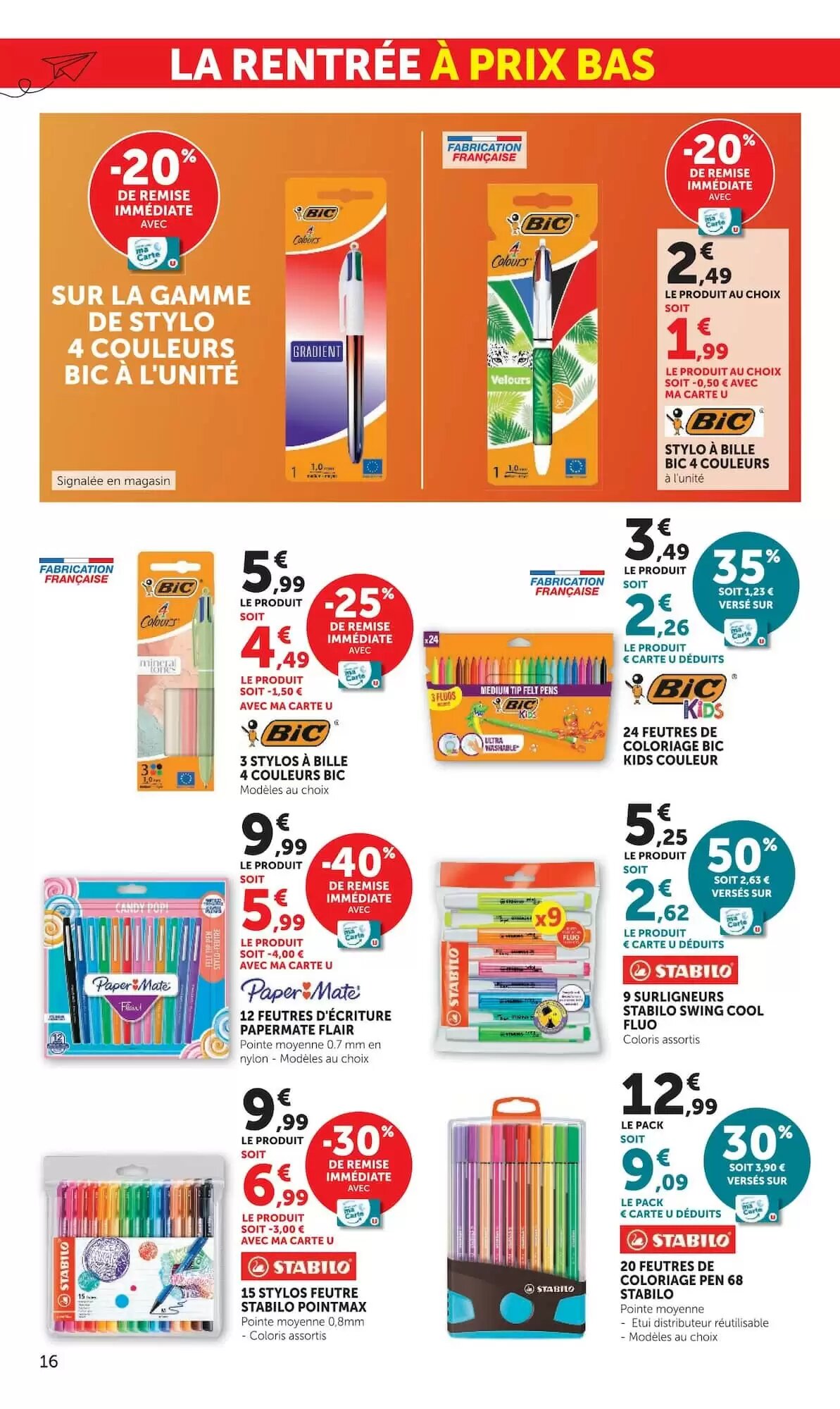 Prospectus promotionnel Super U valable à partir du 07/07/2026 - Page 16.