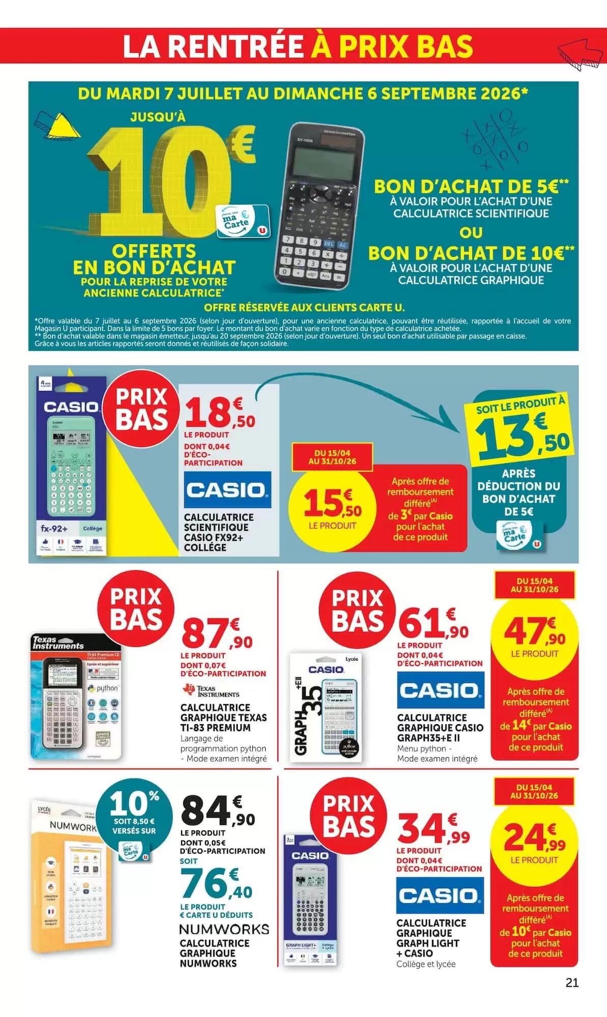 Prospectus promotionnel Super U valable à partir du 07/07/2026 - Page 21.