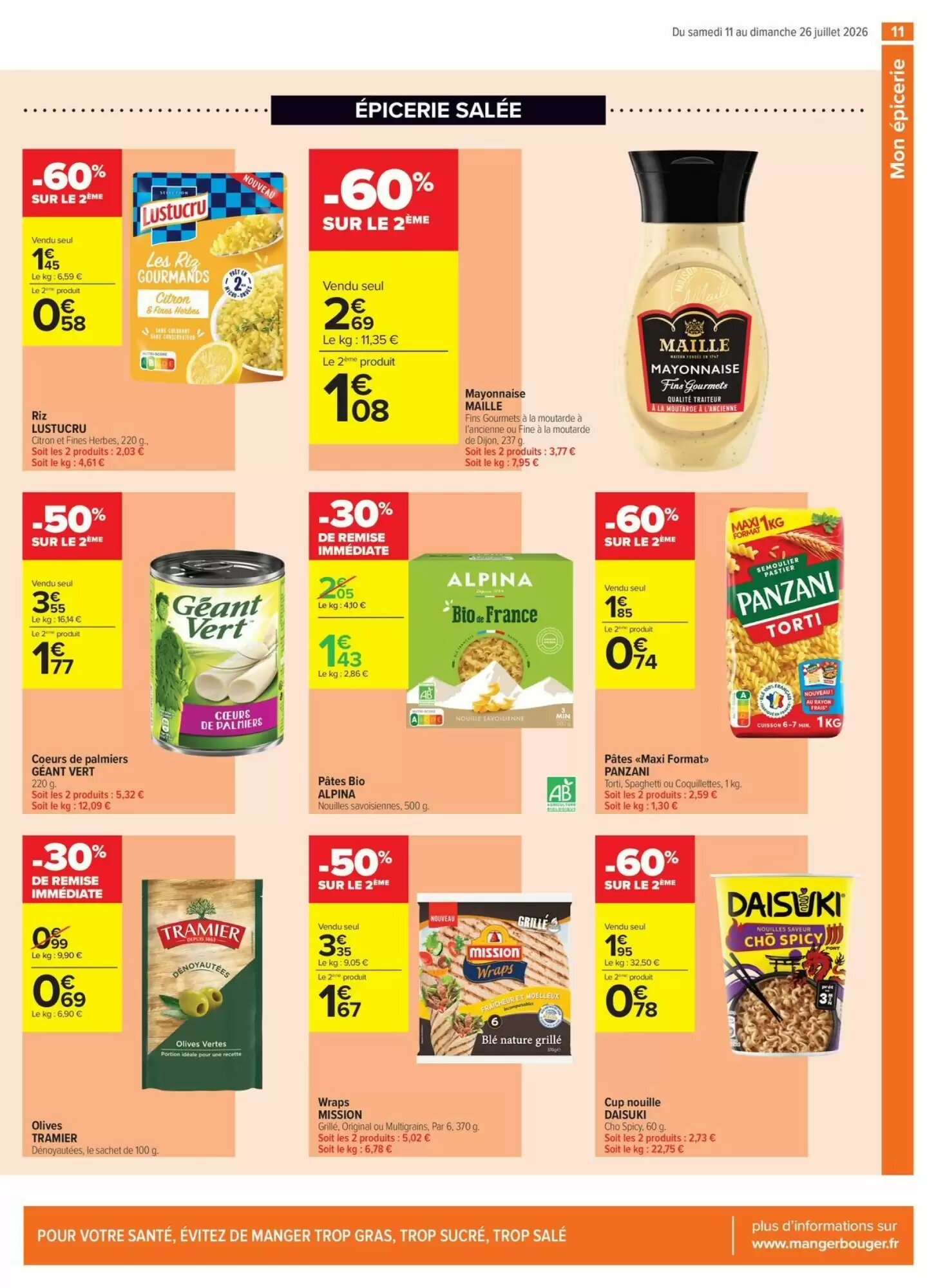 Prospectus promotionnel Carrefour valable à partir du 11/07/2026 - Page 11.