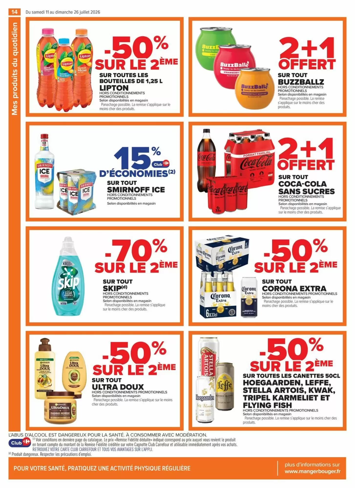 Prospectus promotionnel Carrefour valable à partir du 11/07/2026 - Page 14.