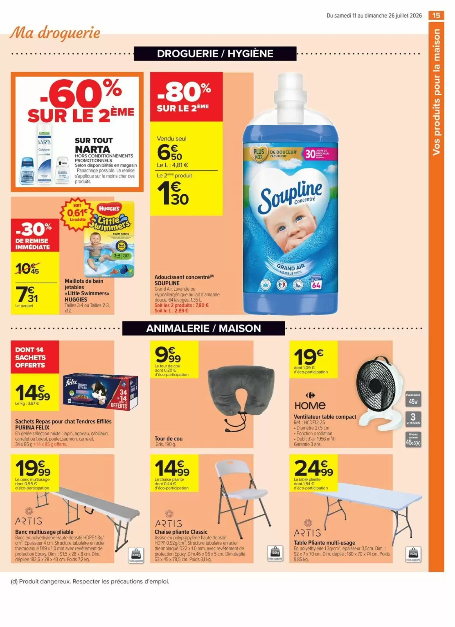 Prospectus promotionnel Carrefour valable à partir du 11/07/2026 - Page 15.