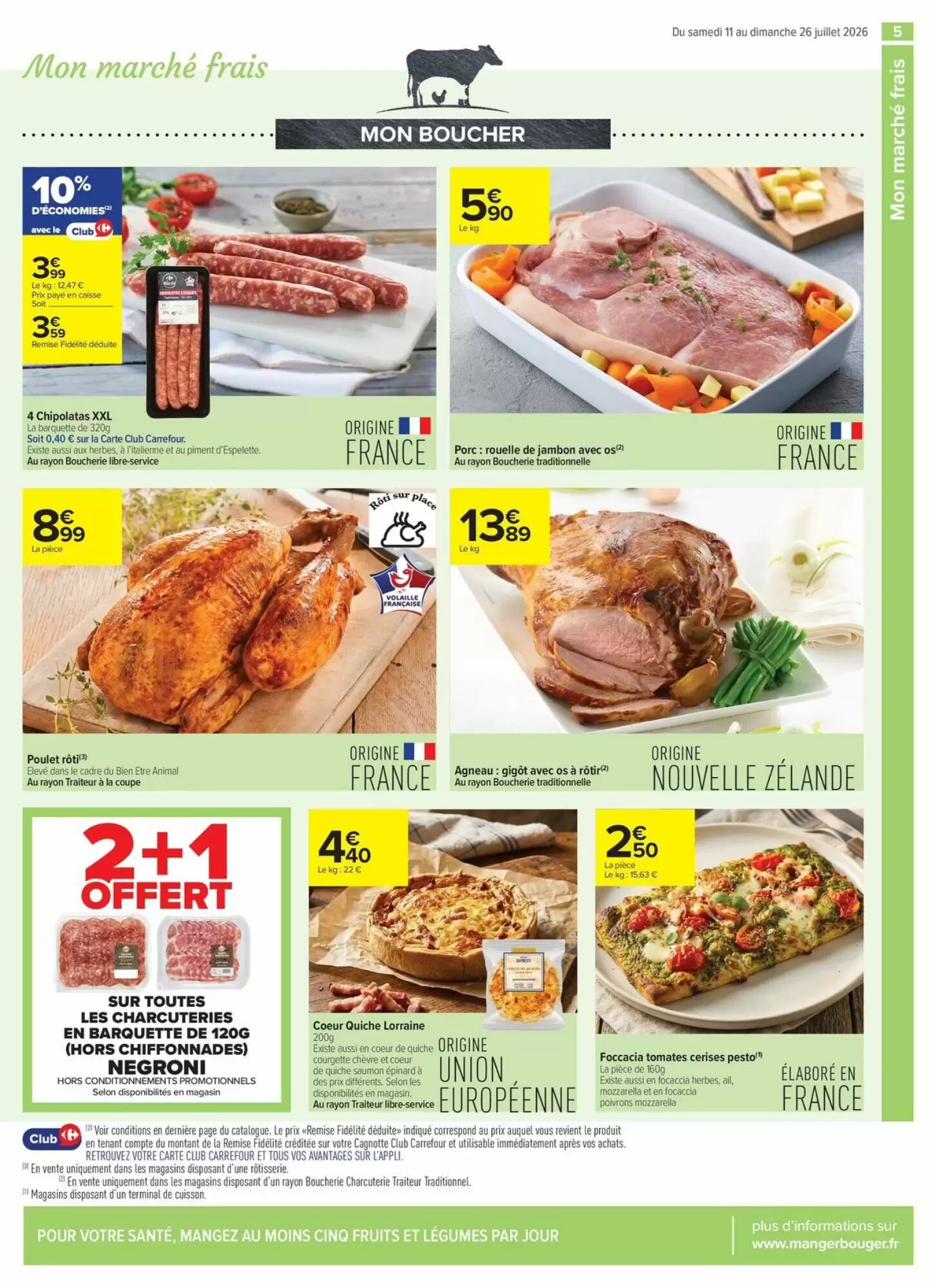 Prospectus promotionnel Carrefour valable à partir du 11/07/2026 - Page 5.